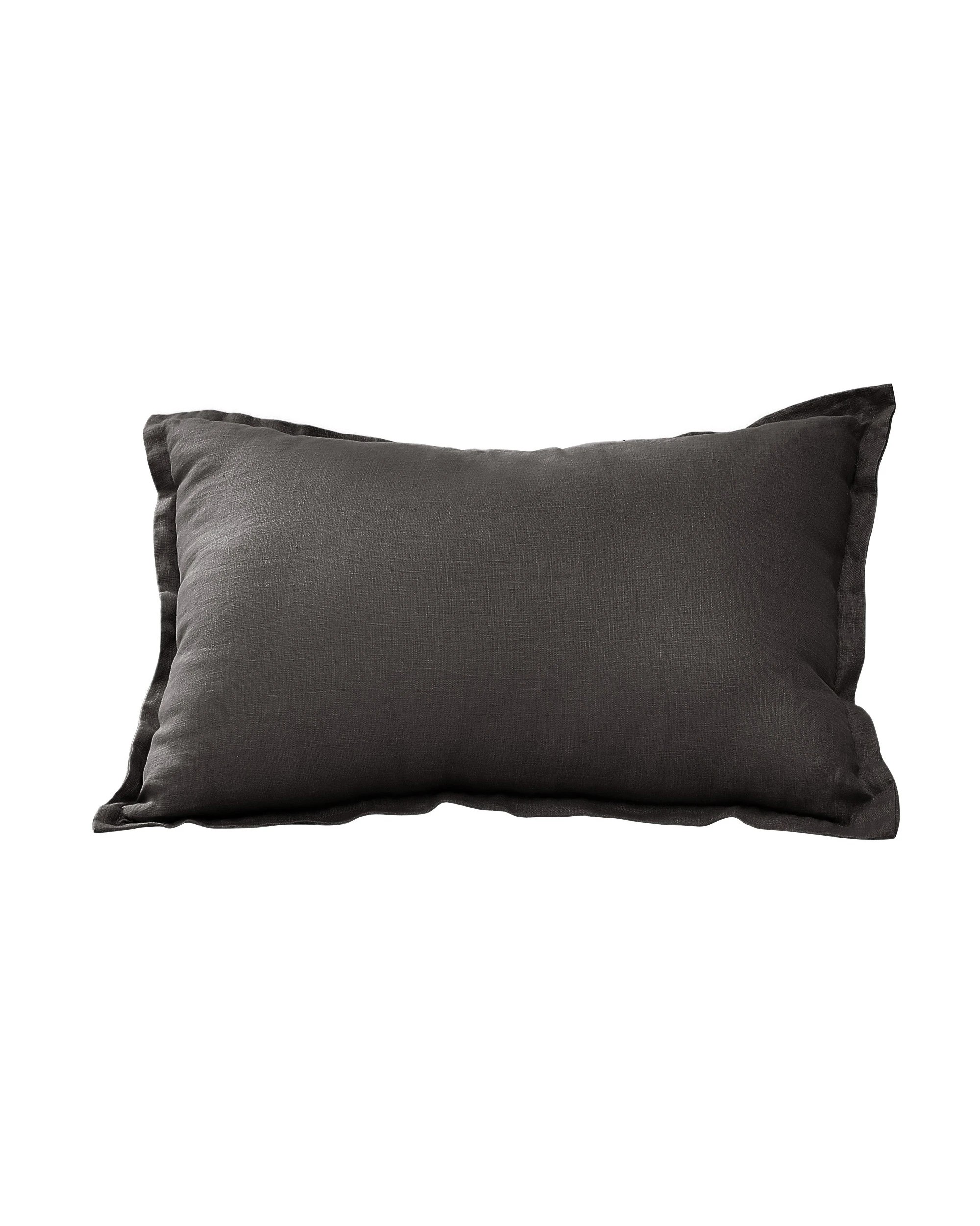 3 Natural Home ARDENNE Washed French Linen Rectangular Cushion with Oxford Edge 40x60cm - Basalt Grey, 3 of 9