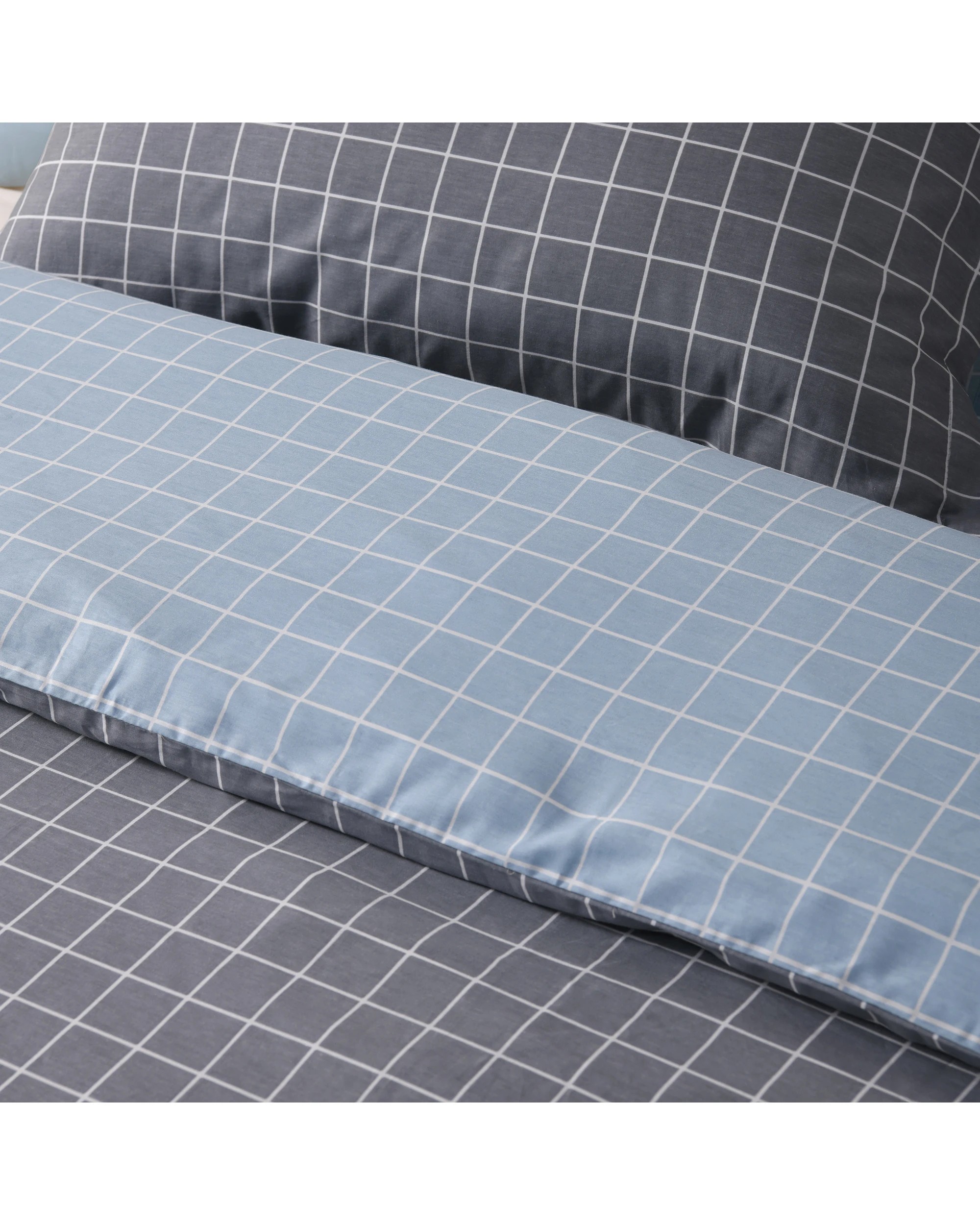 6 Dreamaker Luca 100% Cotton Reversible Quilt Cover Set - King Bed - Grey, 6 of 8