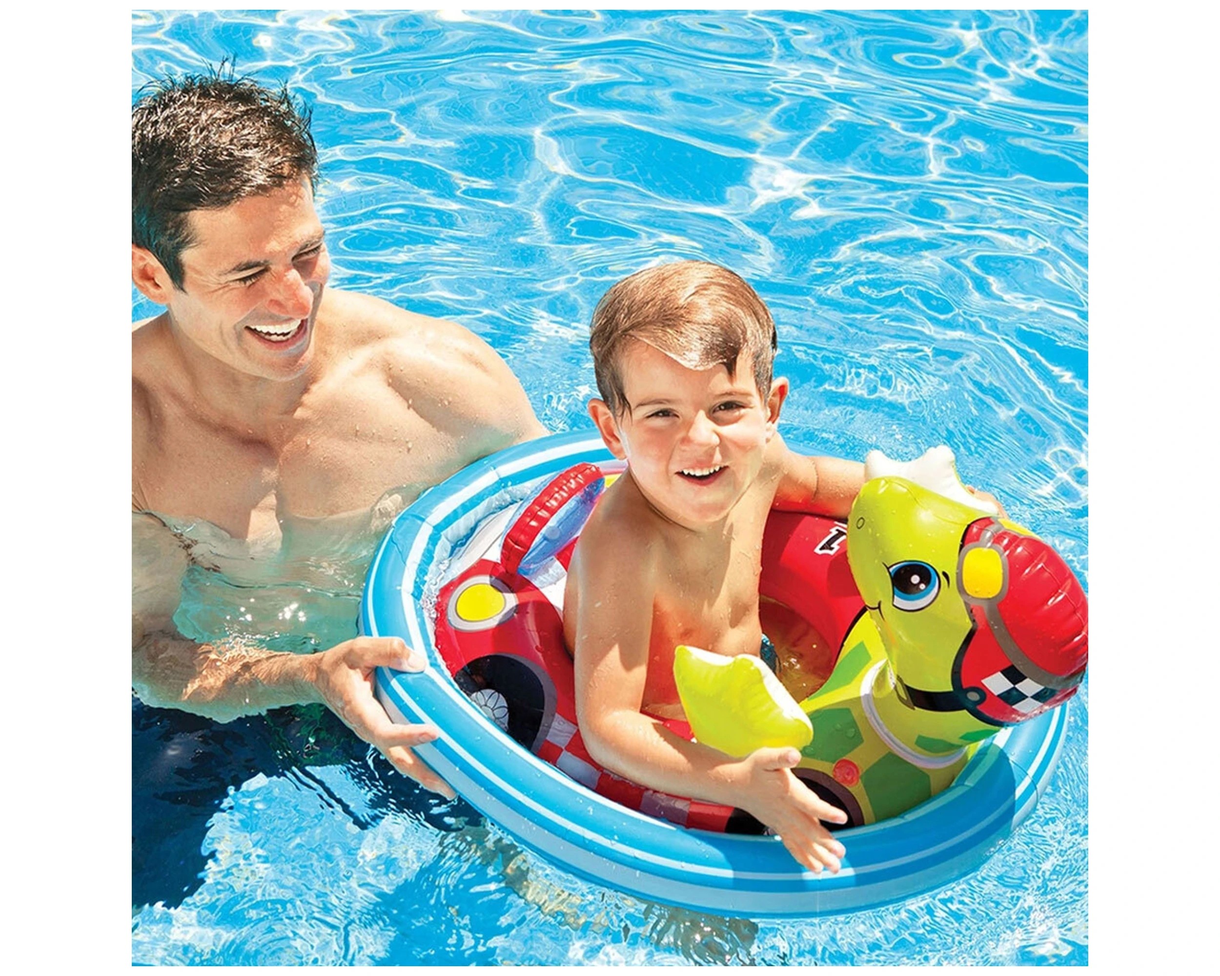 5 INTEX Inflatable See-Me-Sit Pool Riders - 2 Air Chambers - 23Kg - Assorted, 5 of 6