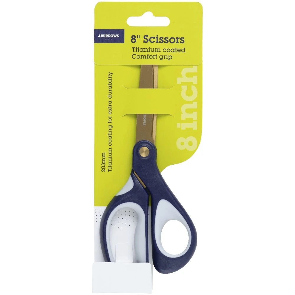 2 J.Burrows Titanium Comfort Grip Scissors 8"/203mm, 2 of 3