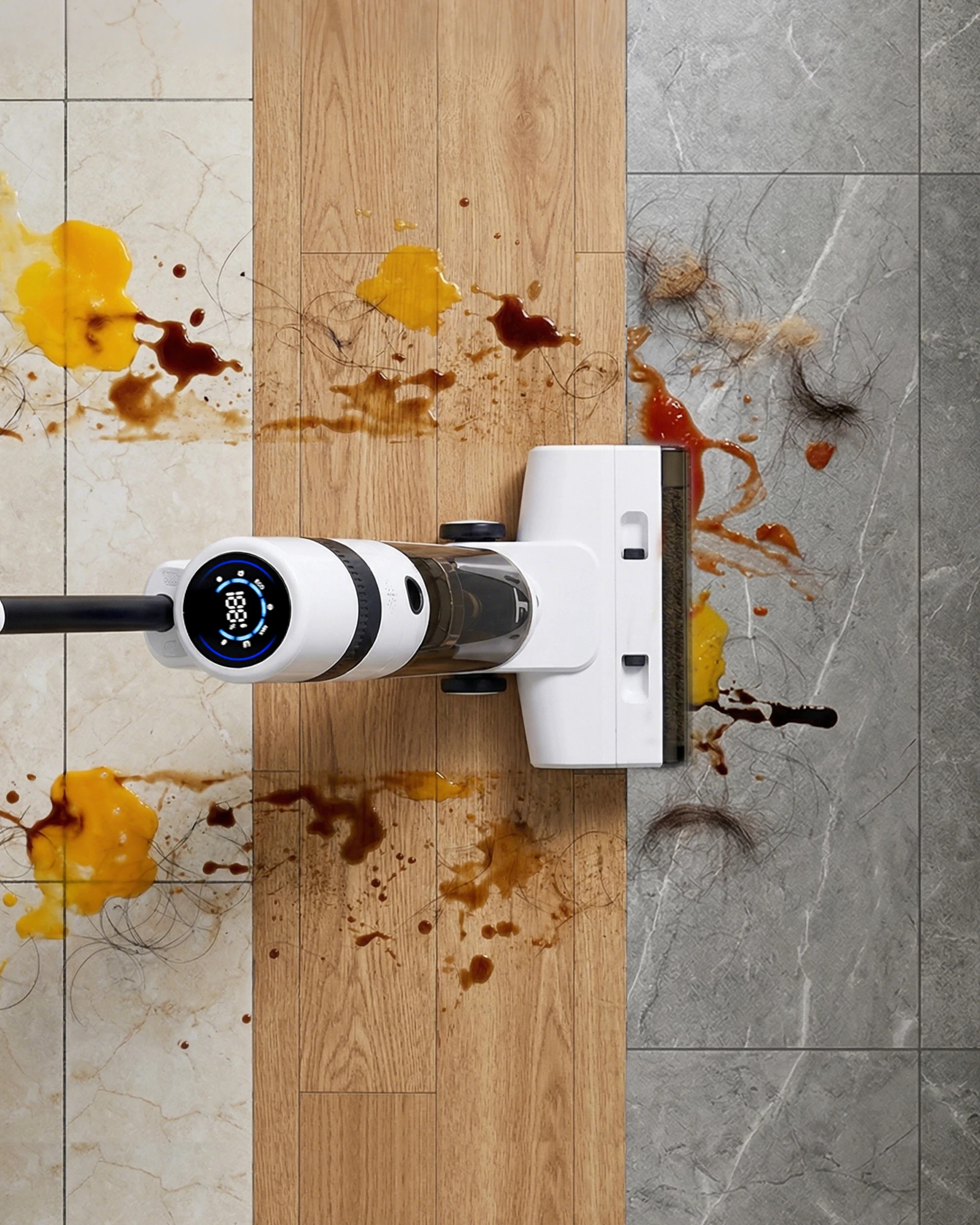 2 Advwin Cordless Smart Wet Dry Vacuum Cleaner 180° Lie-Flat For Hard Floor - White, 2 of 6