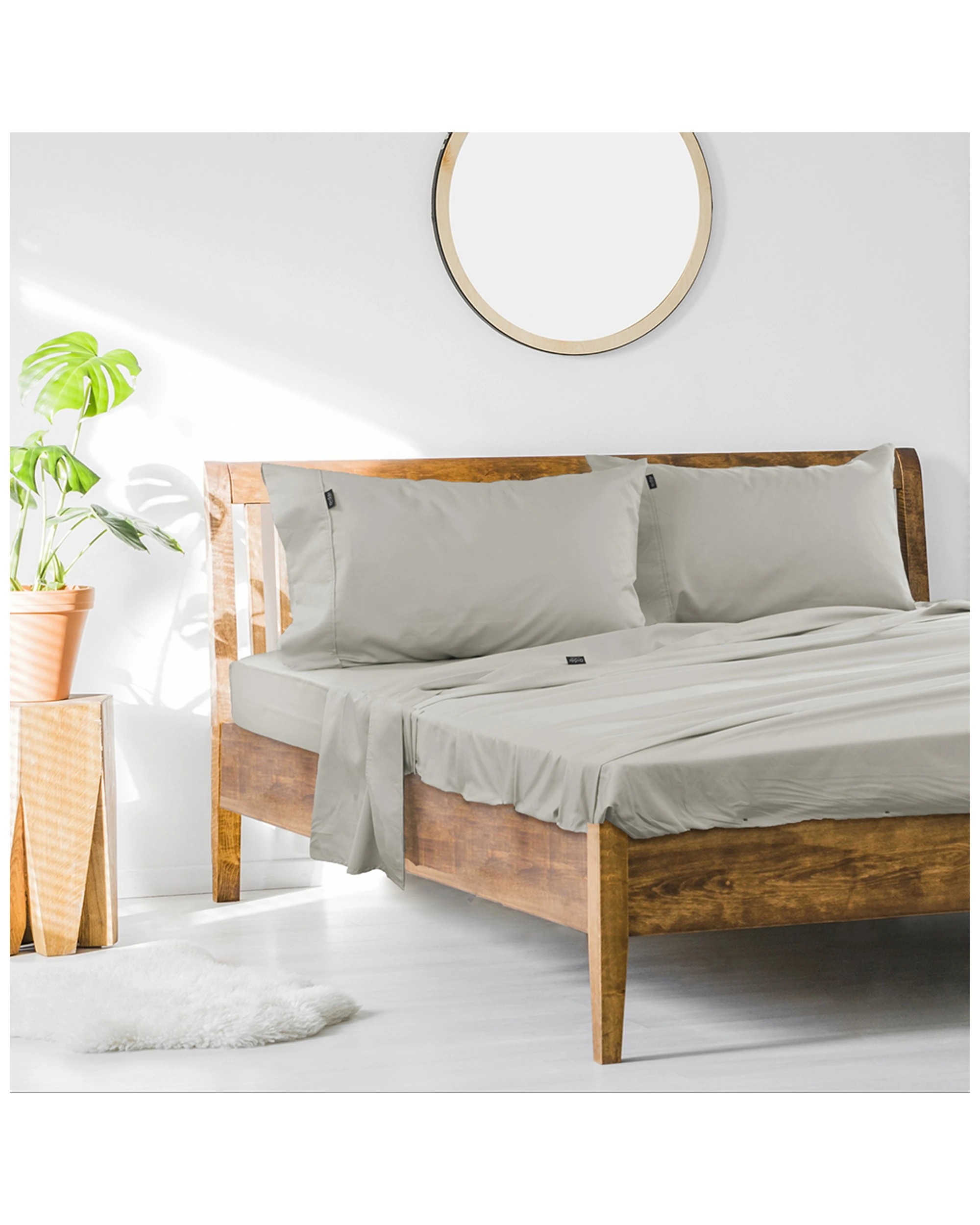 1 ARDOR King Single Bed Fitted Sheet Set 1000TC Cotton Rich With Pillowcase
 - King Single Bed, 1 of 3