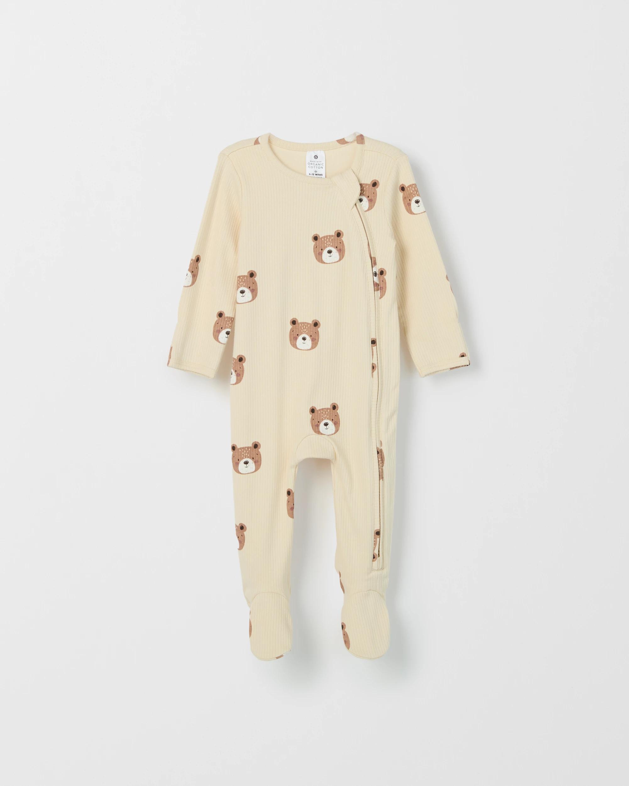 4 Target Baby Baby Organic Cotton 3 Pack Zip Coverall BEARS INDIGO, 4 of 4