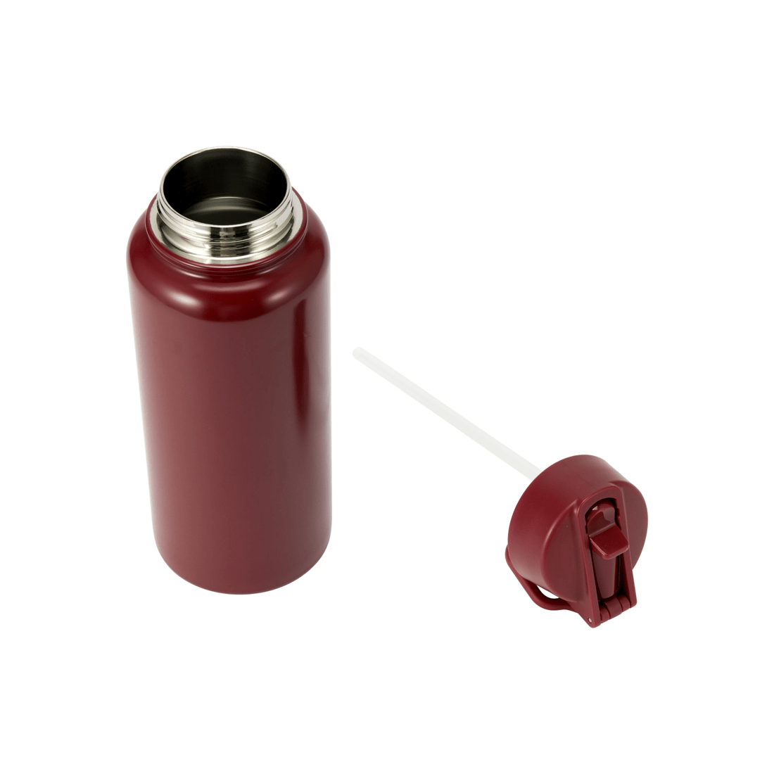 4 960ml Burgundy Double Wall Insulated Cylinder Drink Bottle, 4 of 6