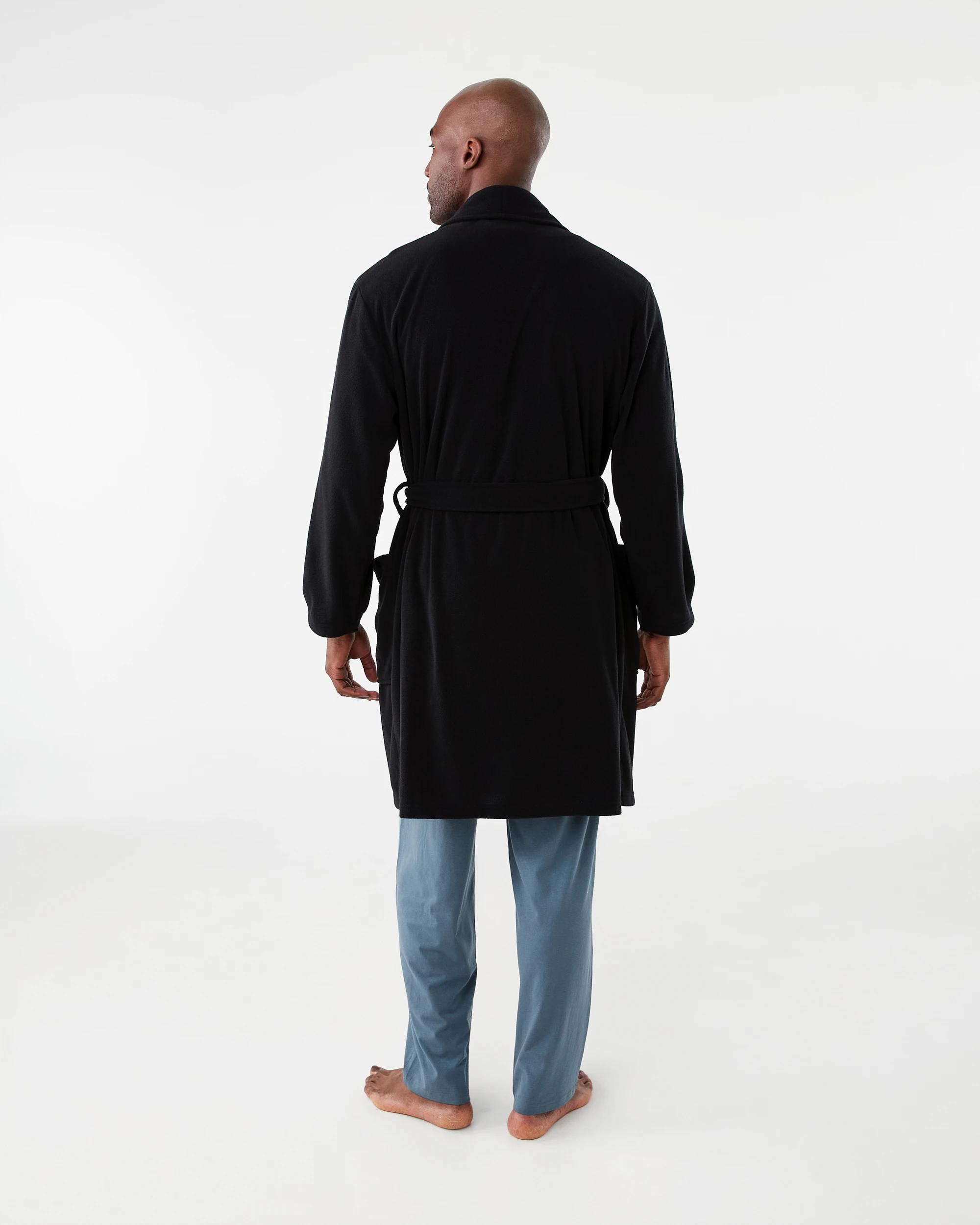 4 Polar Fleece Gown Black, 4 of 8