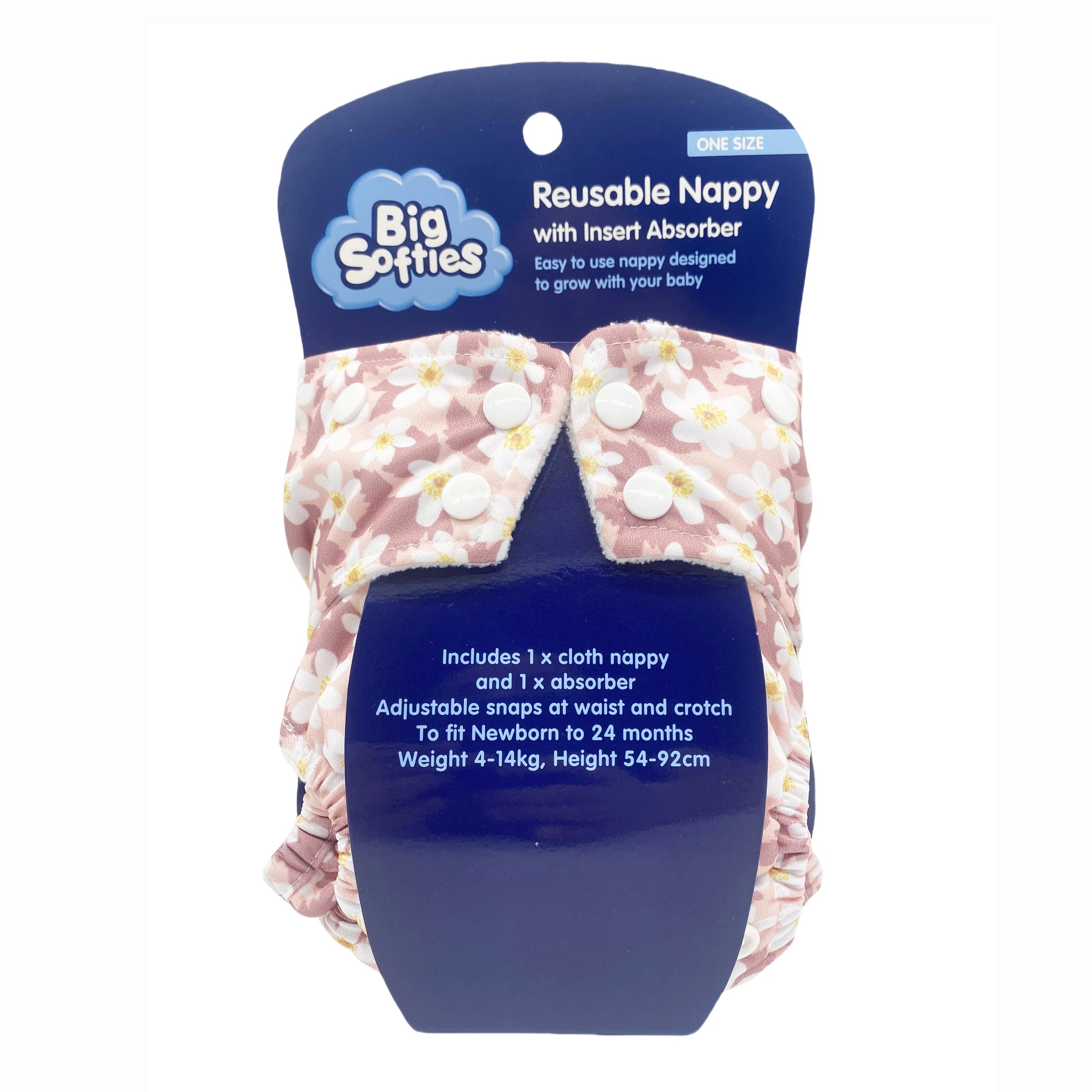 2 Big Softies Reusable Nappy With Insert Absorber, 2 of 5