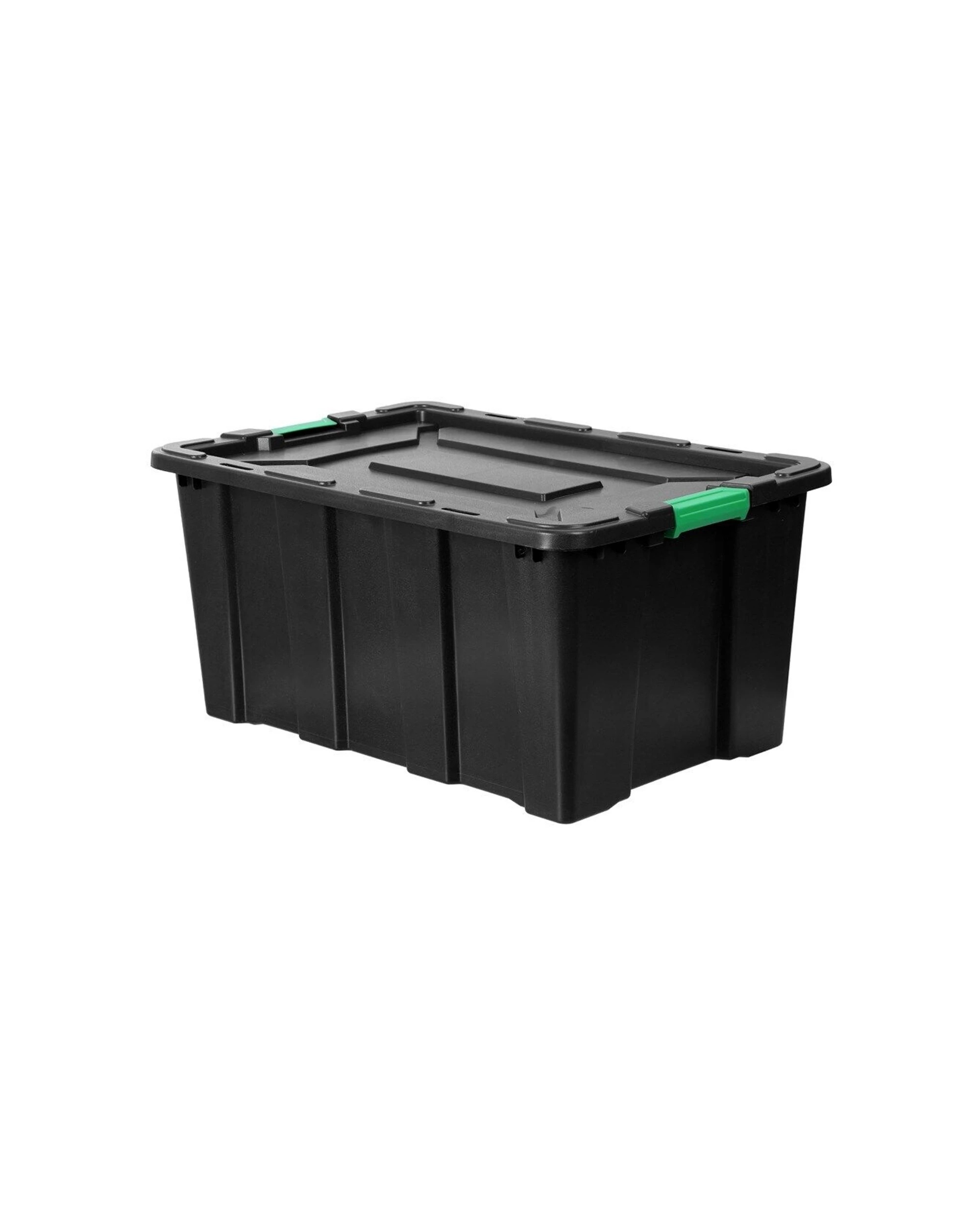 3 Boxsweden 4PK 100 Litre Storage Box Eco Recycled Storage Heavy Duty Storage - Black, 3 of 4