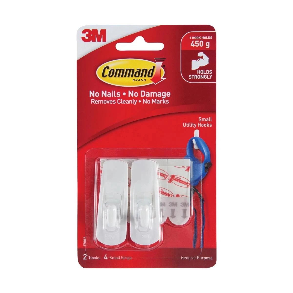 1 3M Command Mounting Hooks - Small - White, 1 of 1