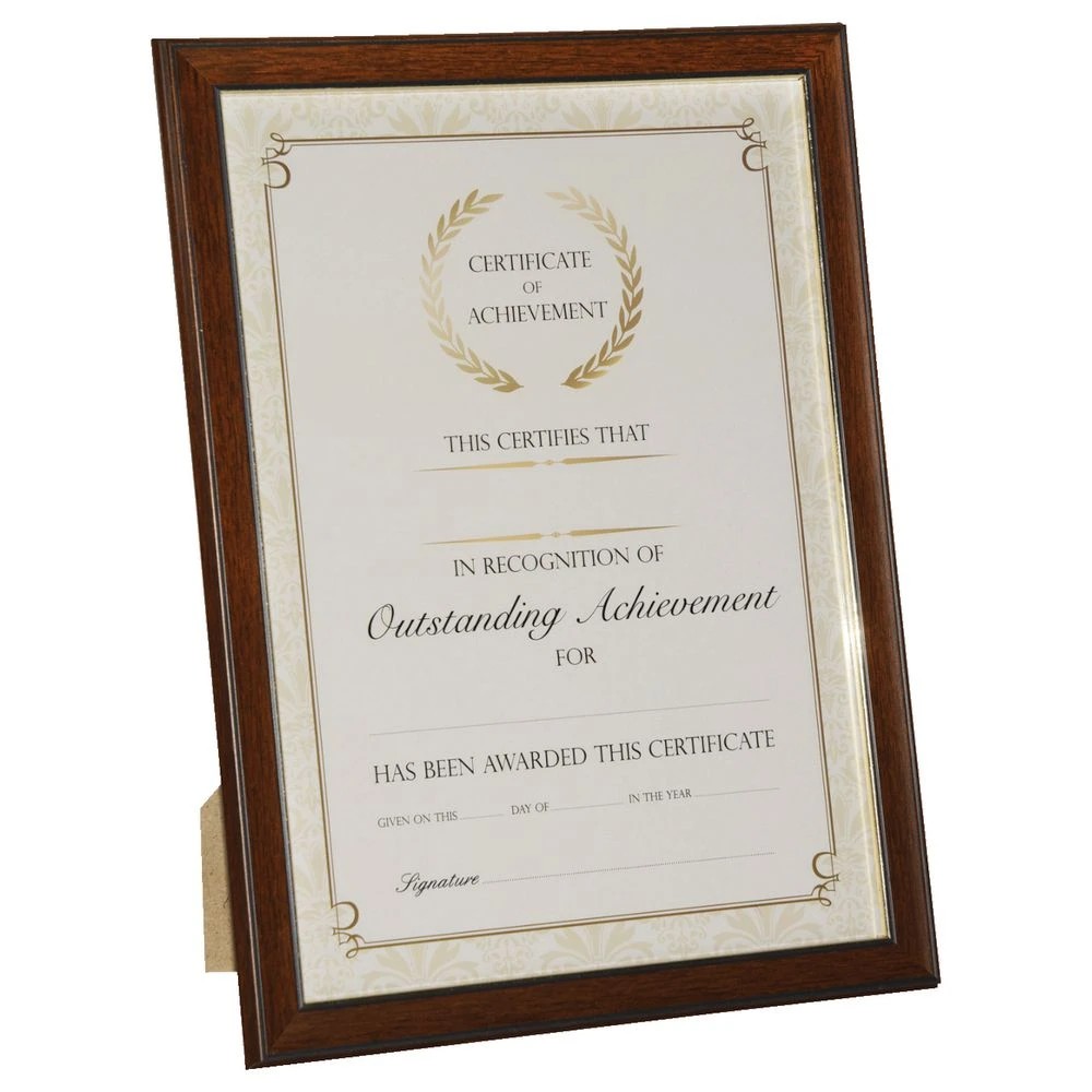 6 A4 Certificate Frame Timber Look, 6 of 6