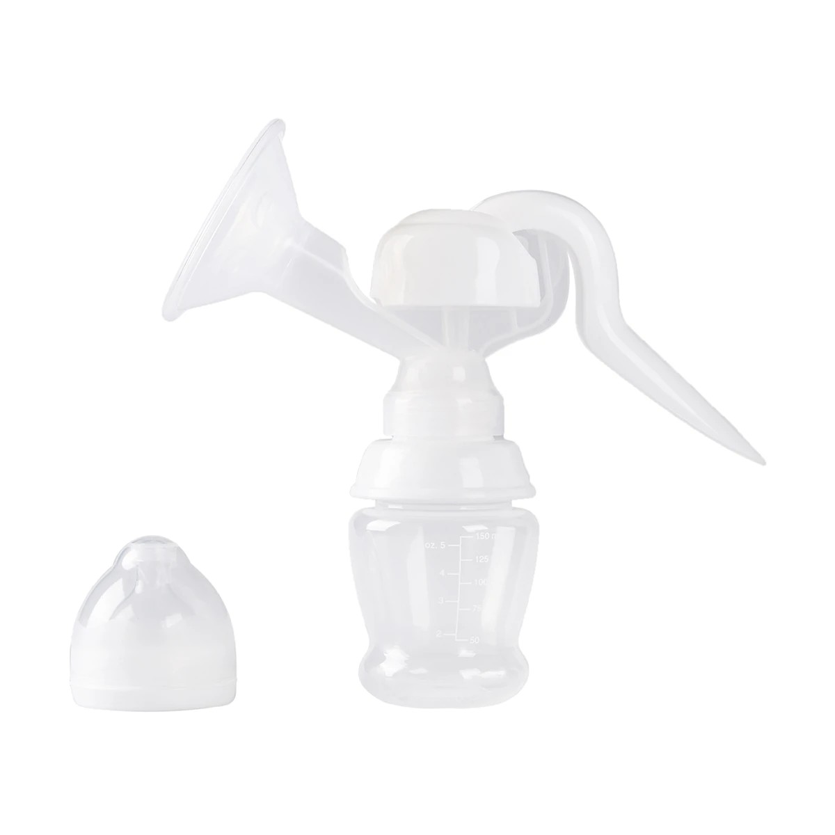 1 White Manual Breast Pump, 1 of 3