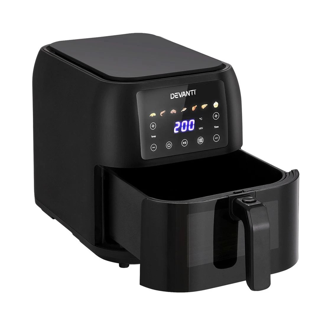 4 Devanti Air Fryer 8L LCD Fryers - Black, 4 of 7