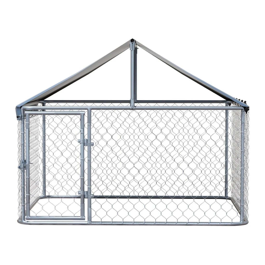 3 i.Pet Dog Kennel Large House XL Pet Run Cage Puppy Outdoor Enclosure With Roof - Silver, 3 of 6