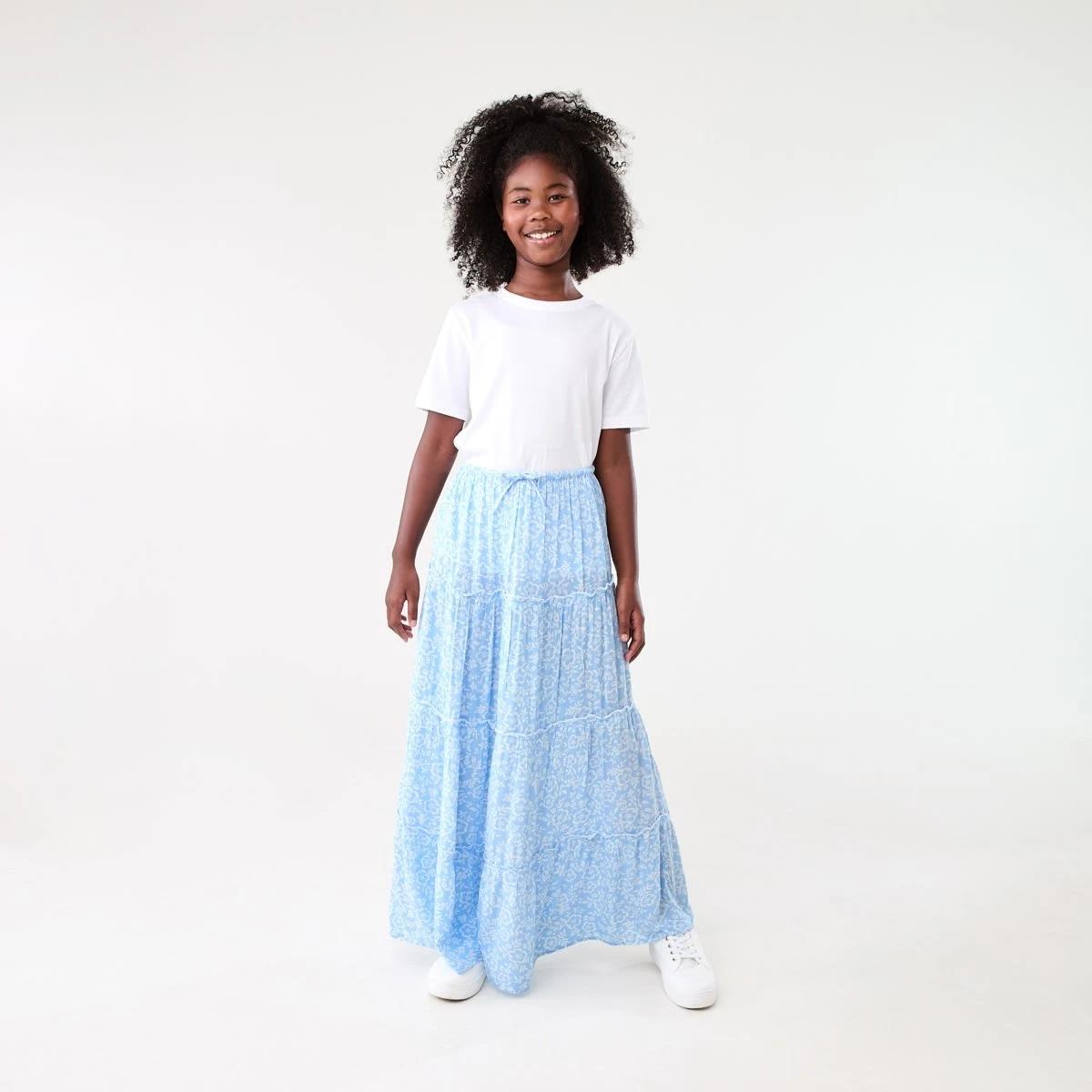 5 Tiered Skirt FLORAL GRACE BELLFLOWER BLUE, 5 of 6