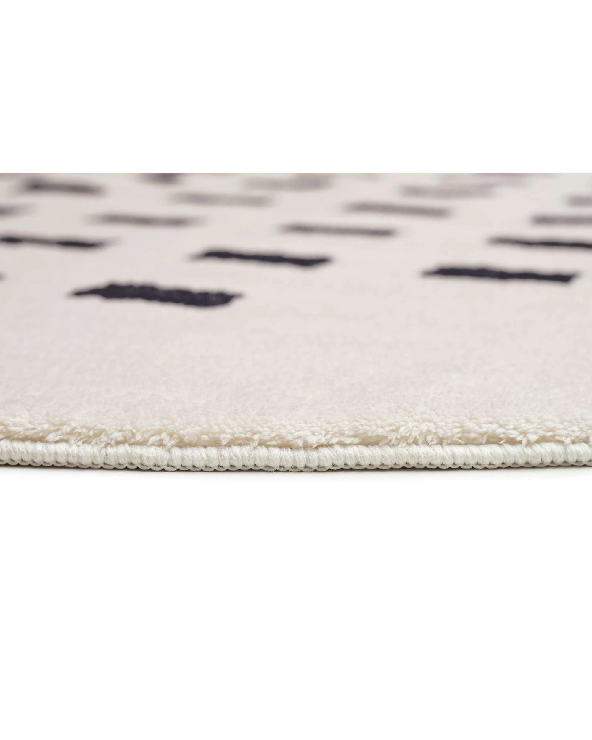 5 Loopsie Taber Rectangles Washable Round Rug-160cm x 160cm - White, 5 of 5