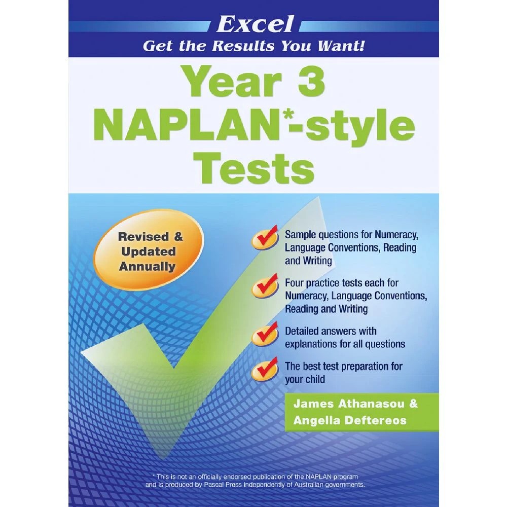 1 Excel NAPLAN Style Tests Year 3, 1 of 1