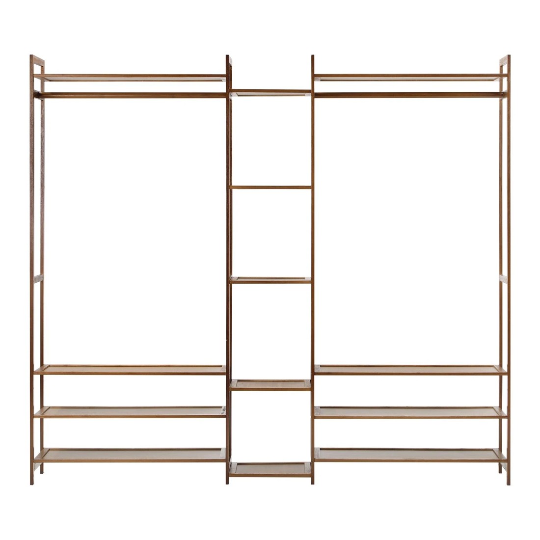 6 Oikiture Clothes Rack Open Wardrobe Garment Coat Hanging Rail Bamboo 13 Shelves
 - Natural, 6 of 10