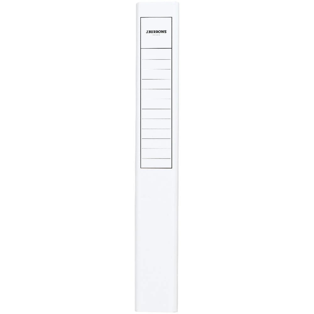 3 J.Burrows A4 Binder 2 D-Ring 25mm Gloss White, 3 of 6
