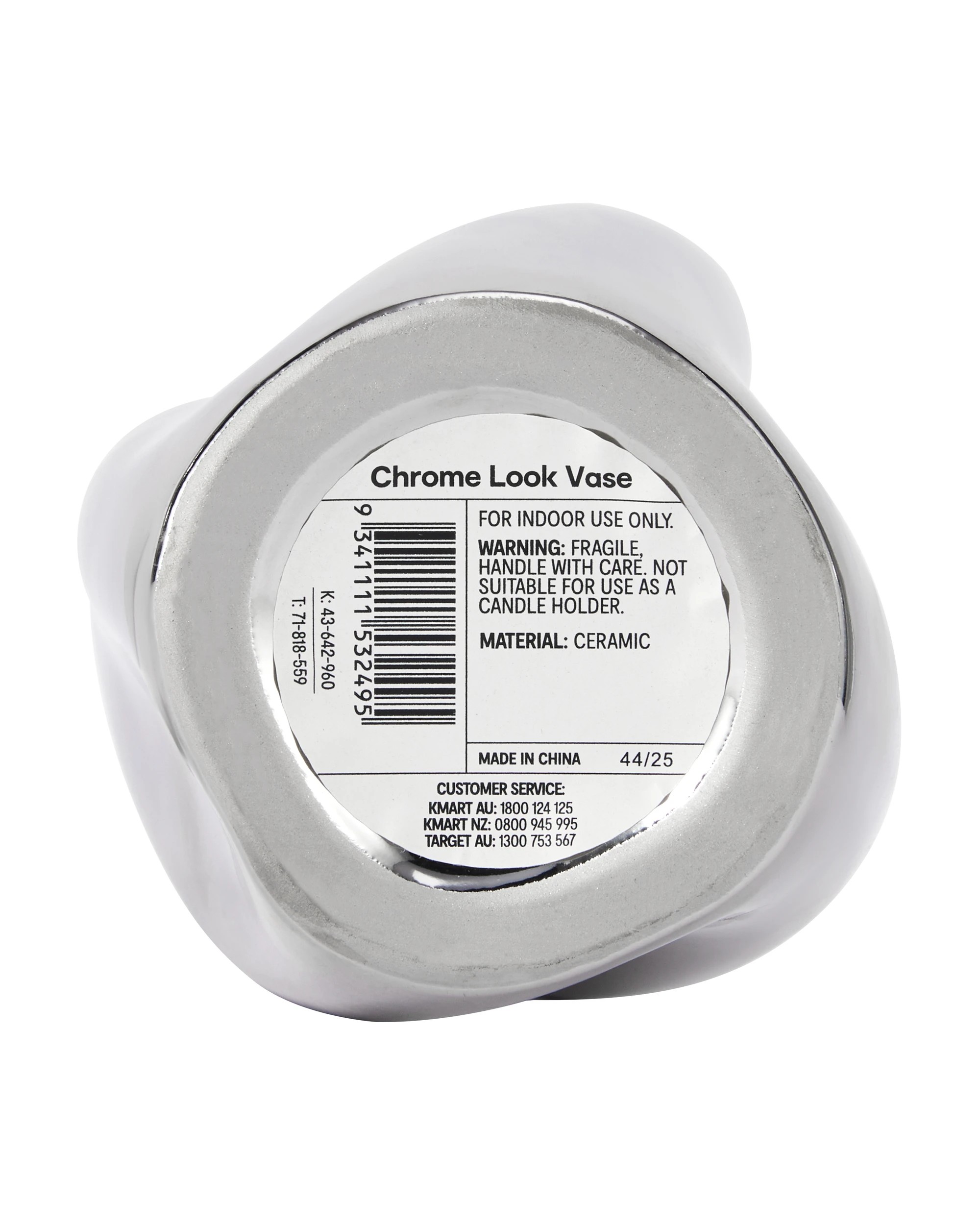 5 Chrome Look Vase, 5 of 5