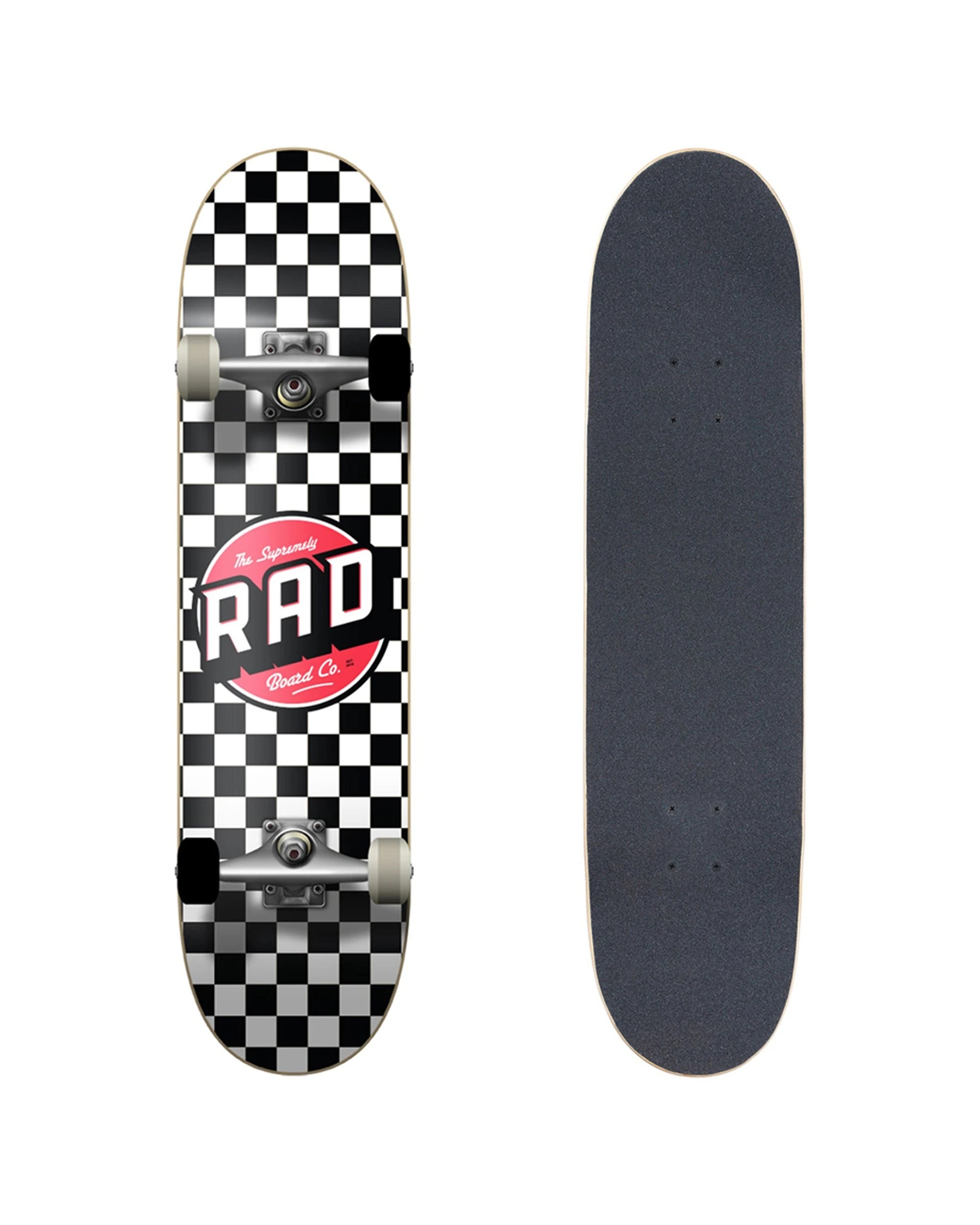 1 Rad Board Co Complete Skateboard Dude Crew Checker Deck Width 8" - Multi, 1 of 2