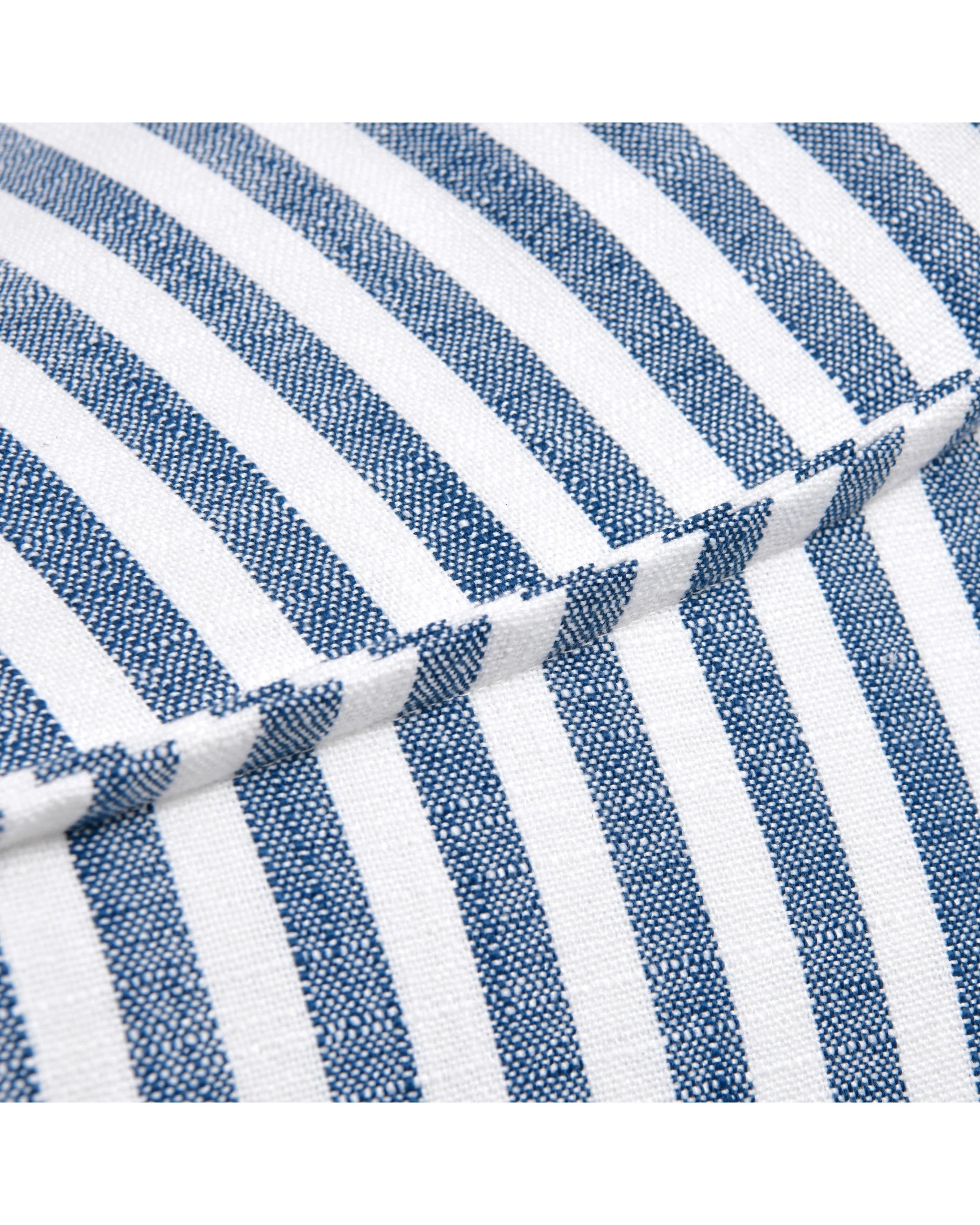 3 Cadence & Co. Oscar Faux Linen Ottoman Bean Bag Cover - Navy, 3 of 5