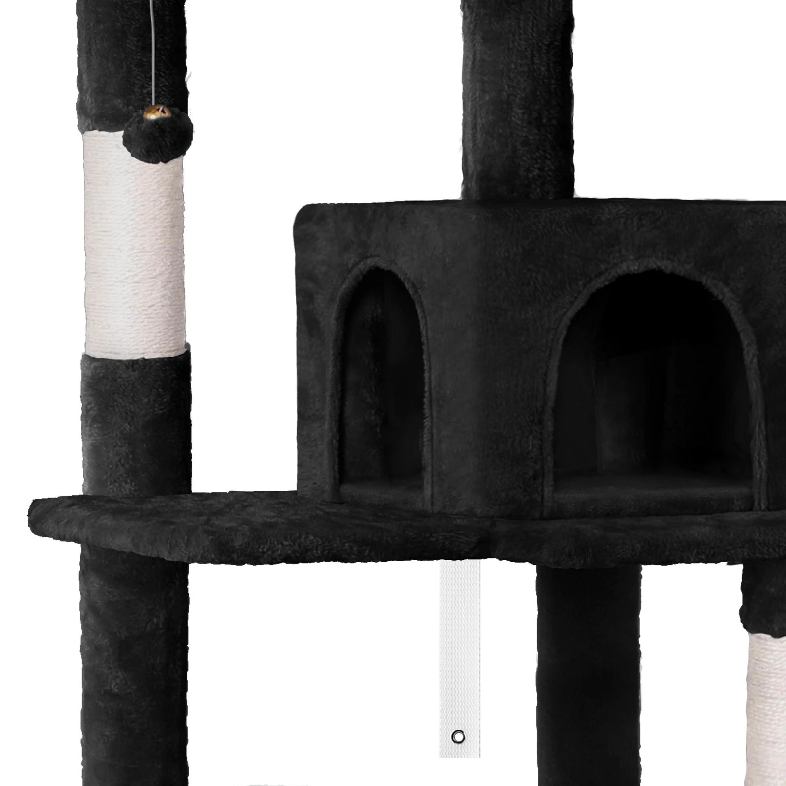 4 Beastie Cat Tree Scratching Post Scratcher Tower Condo House Furniture Wood 143 - Black, 4 of 7