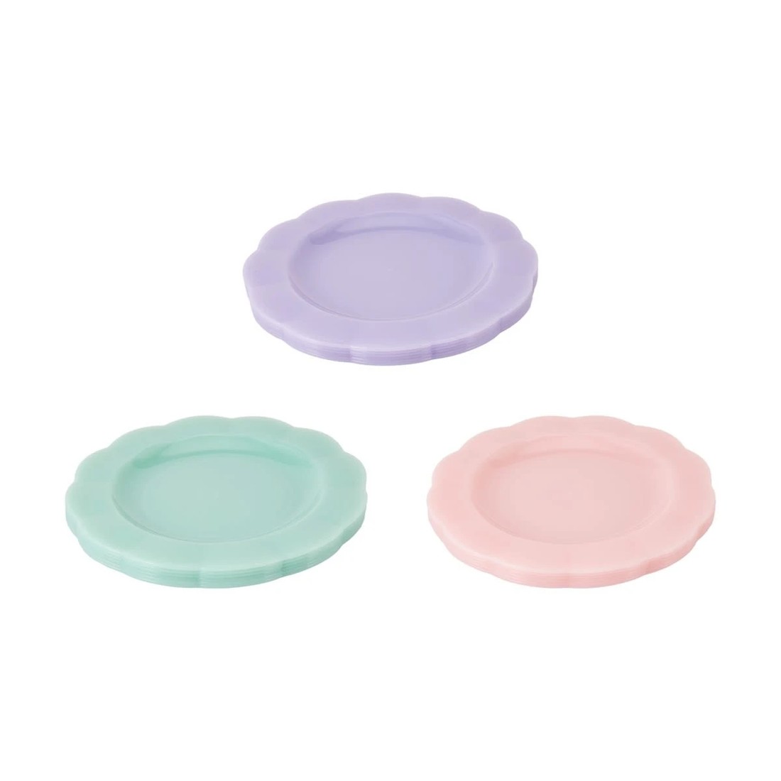 2 6 Piece Reusable Pastel Coloured Plates, 2 of 5