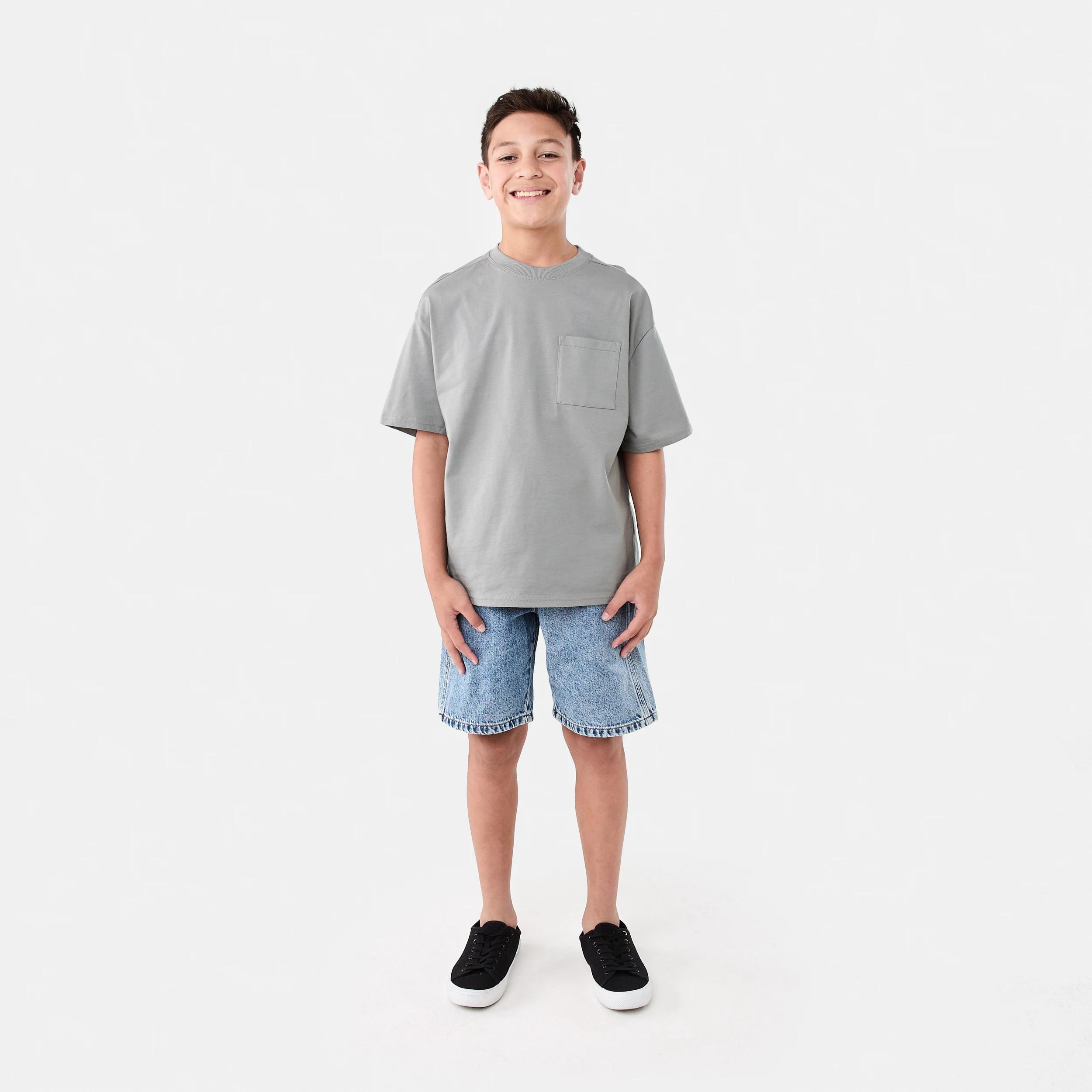 7 Short Sleeve Oversized T-shirt FADED SLATE, 7 of 8