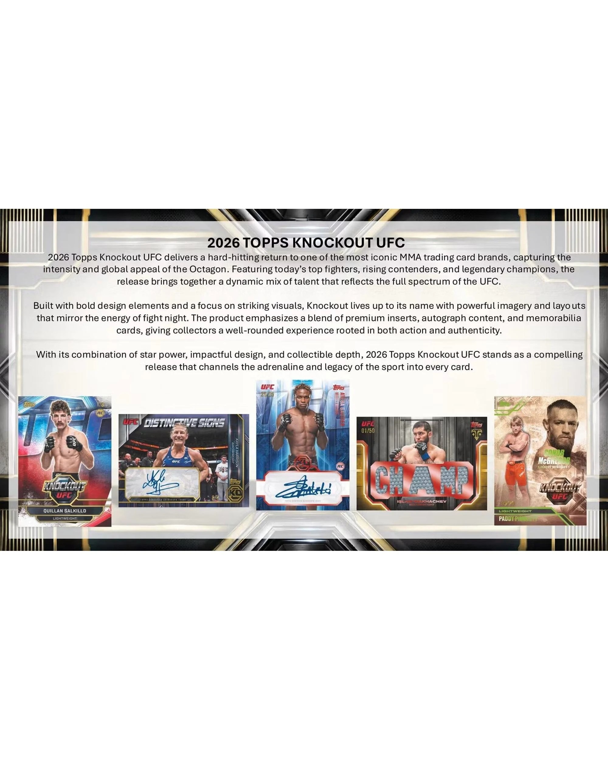 3 Topps 2026 Knockout UFC Hobby Box, 3 of 9