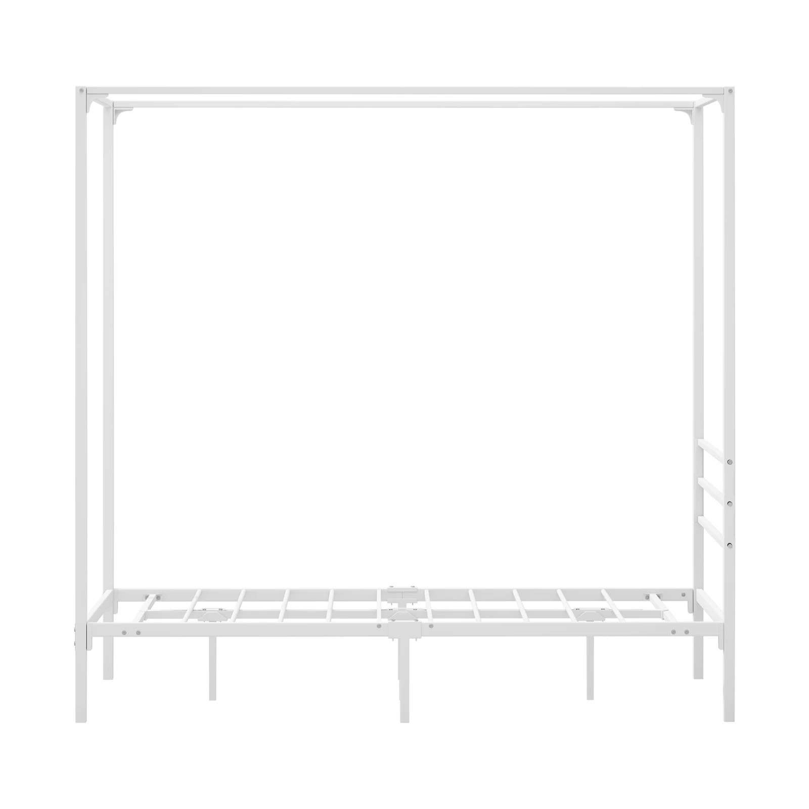 8 Oikiture Metal Canopy Bed Frame Single Size Beds Platform
 - White, 8 of 9