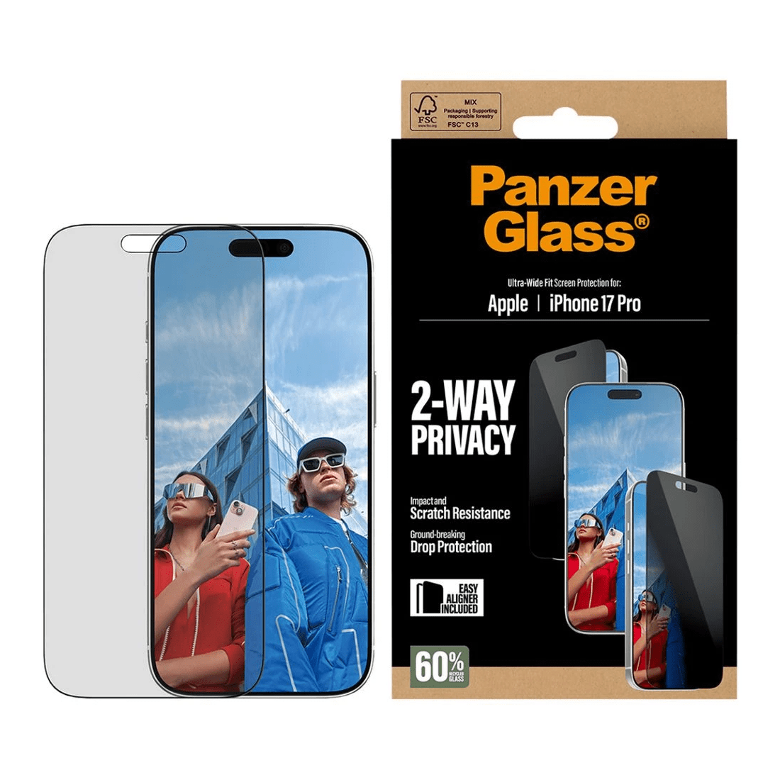1 PanzerGlass Privacy Screen Protector iPhone 17 Pro, 1 of 3