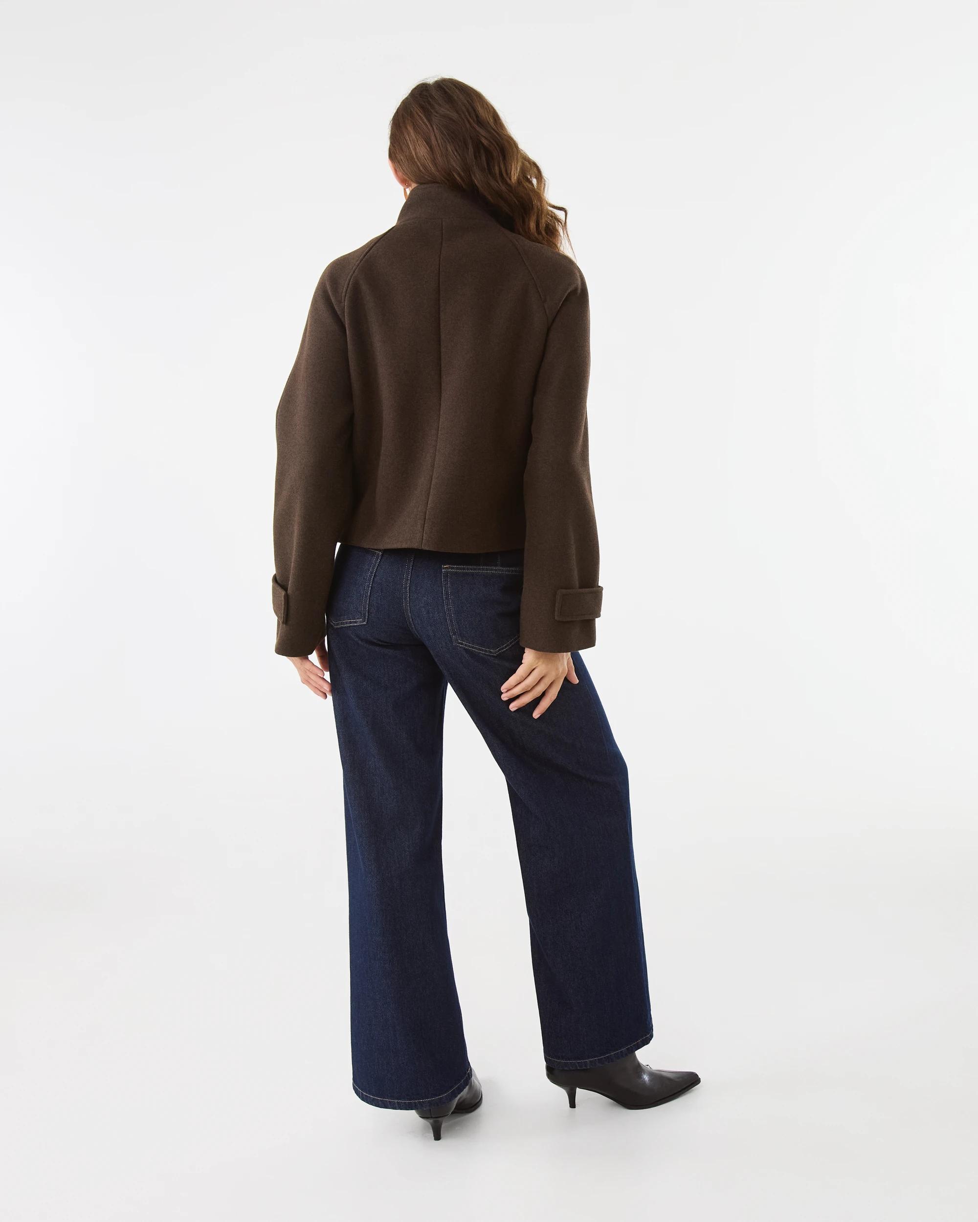 4 Funnel Neck Jacket Melt Brown, 4 of 10
