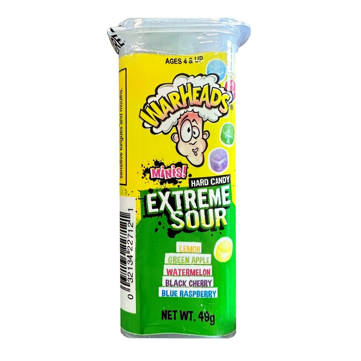 1 Warheads Extreme Sour Juniors 49g, 1 of 2
