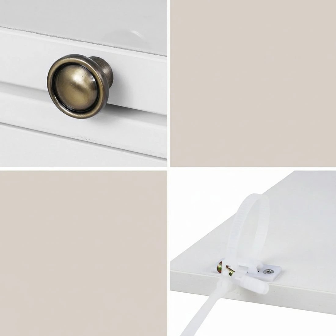 5 Artiss 5-Tier Display Cabinet Storage Bookshelf Clear Shelf - White, 5 of 5