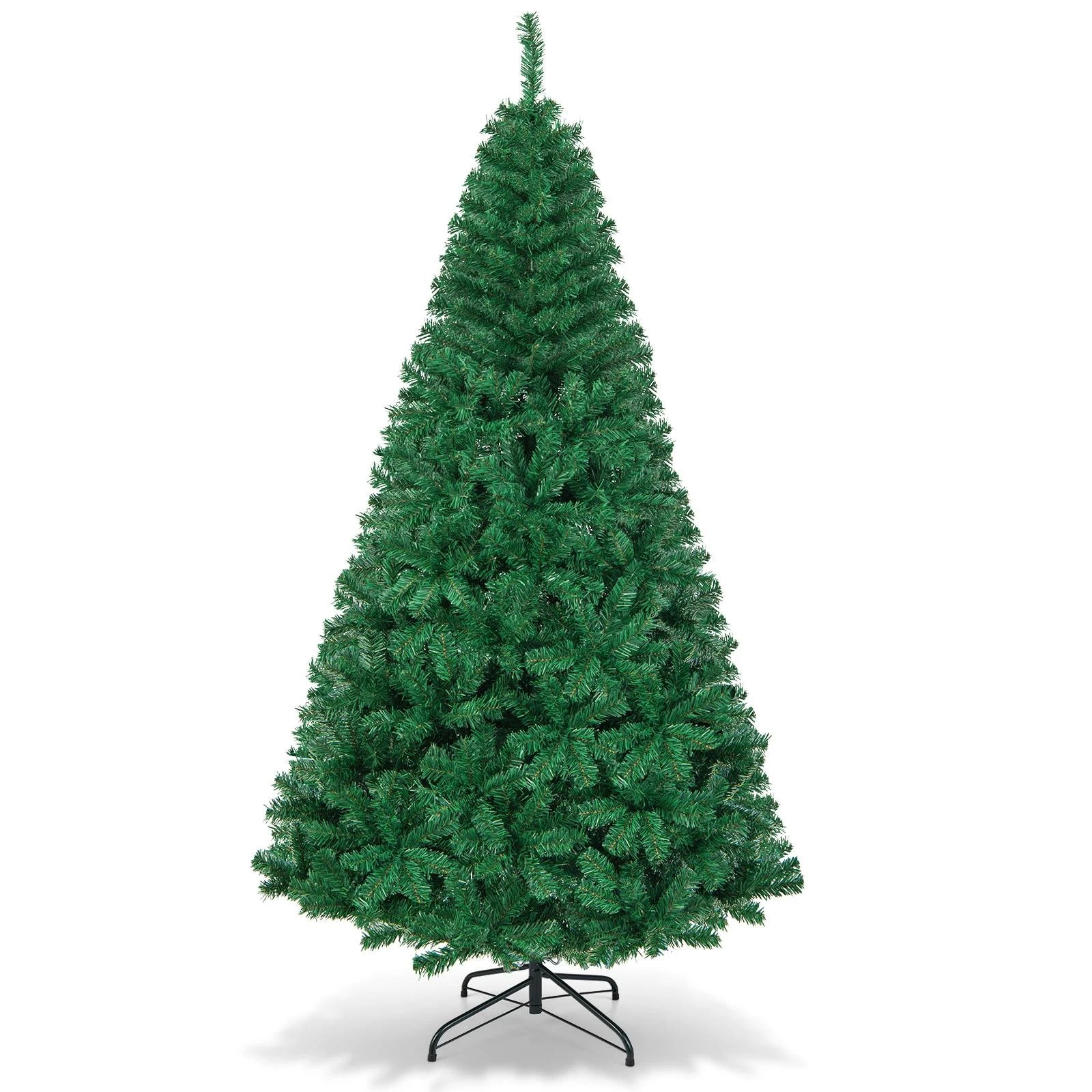 1 Costway 2.1M (7ft) PVC Artificial Christmas Tree - Green, 1 of 3