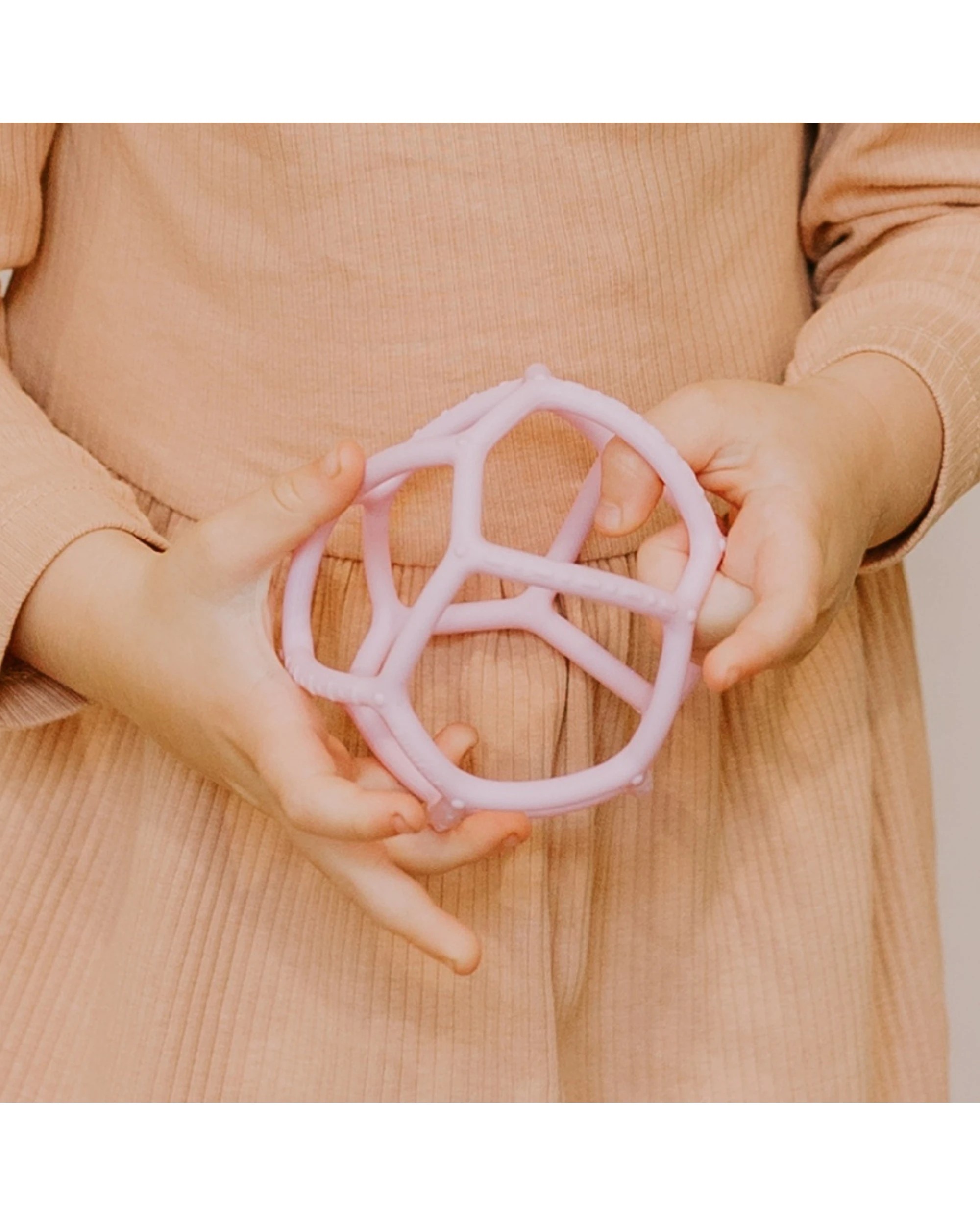 2 Jellystone Designs Silicon Sensory Ball Baby Teether Toy Improves Motor Skill - Pink, 2 of 2