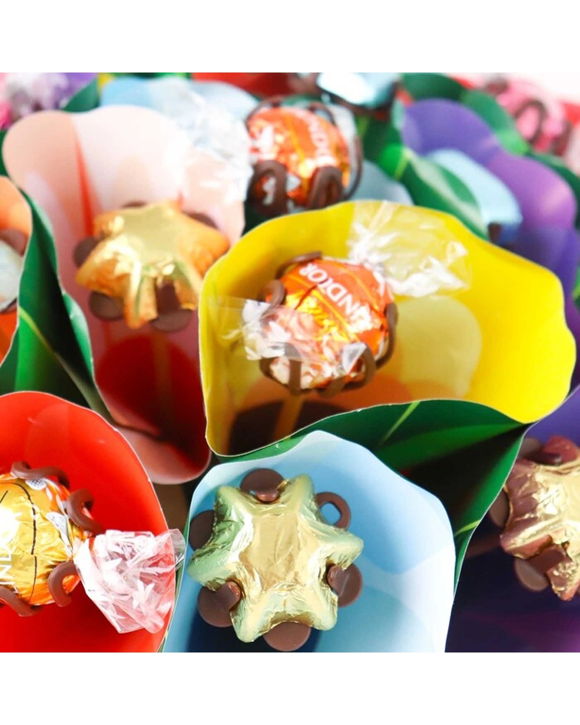4 Edible Blooms Happy Birthday Bouquet Gift Gourmet Chocolates Small - Multi, 4 of 5