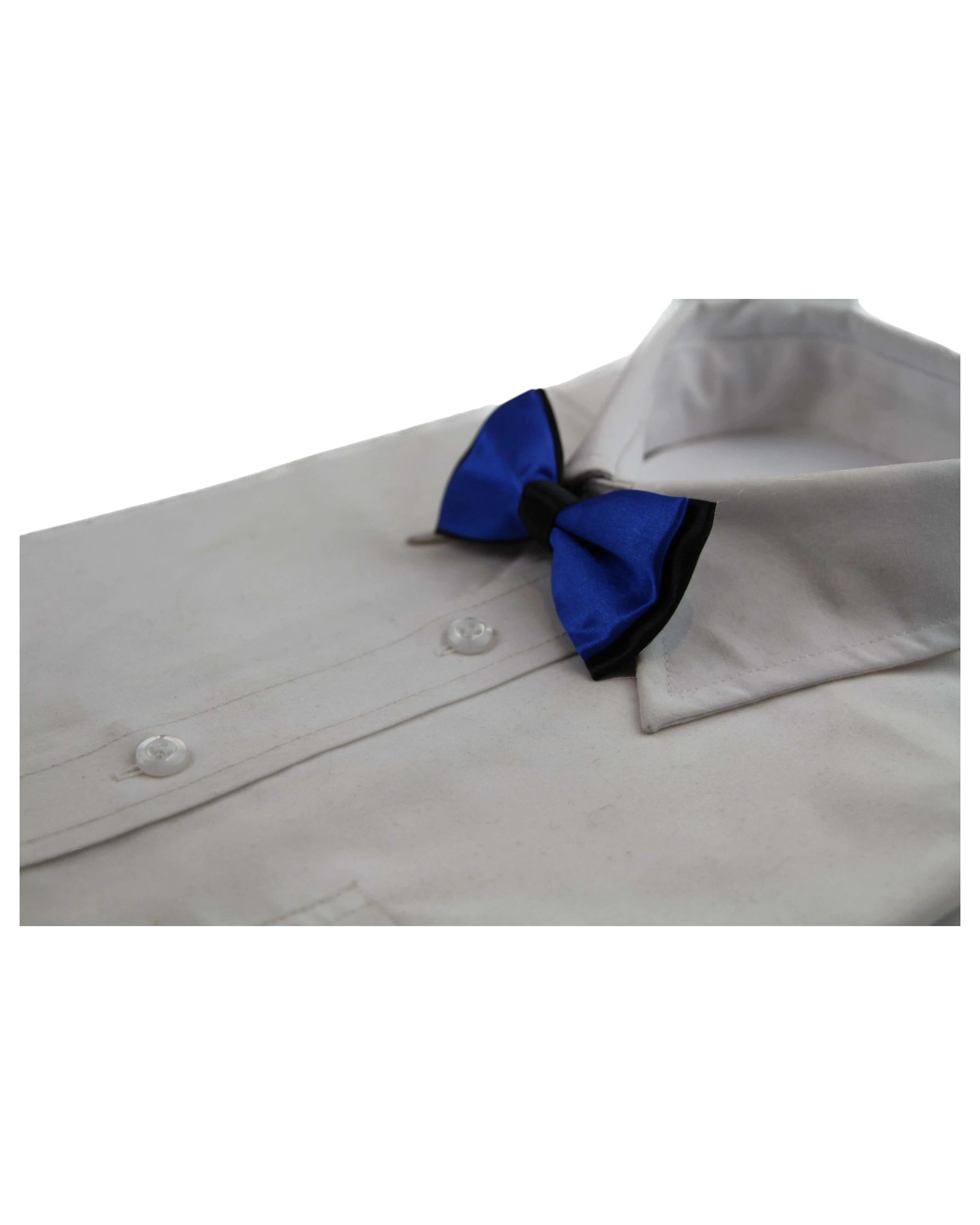 1 Zasel Boys Blue Two Tone Layer Bow Tie - Multi - Multi, 1 of 3