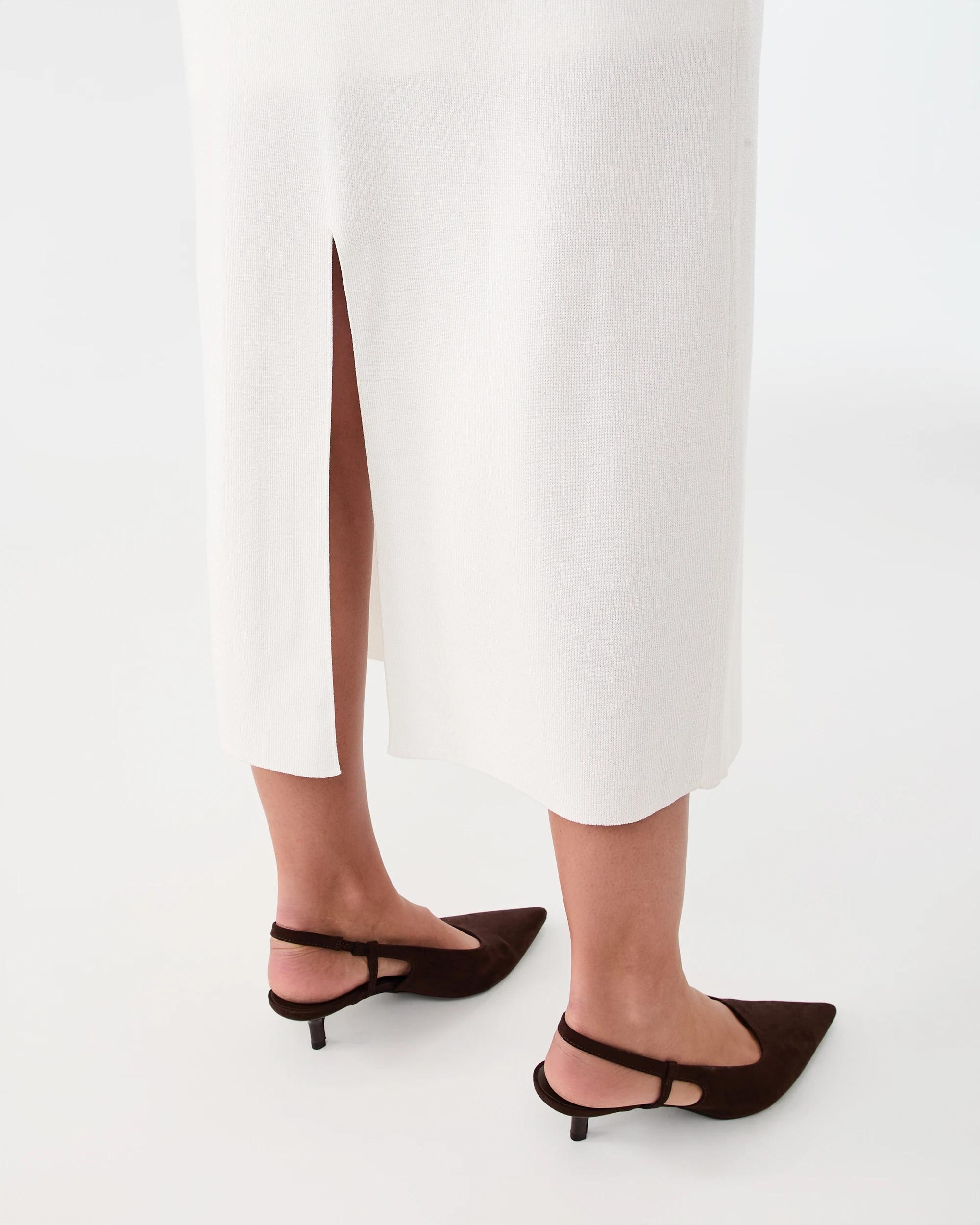 5 Rib Knit Skirt Cld White, 5 of 5