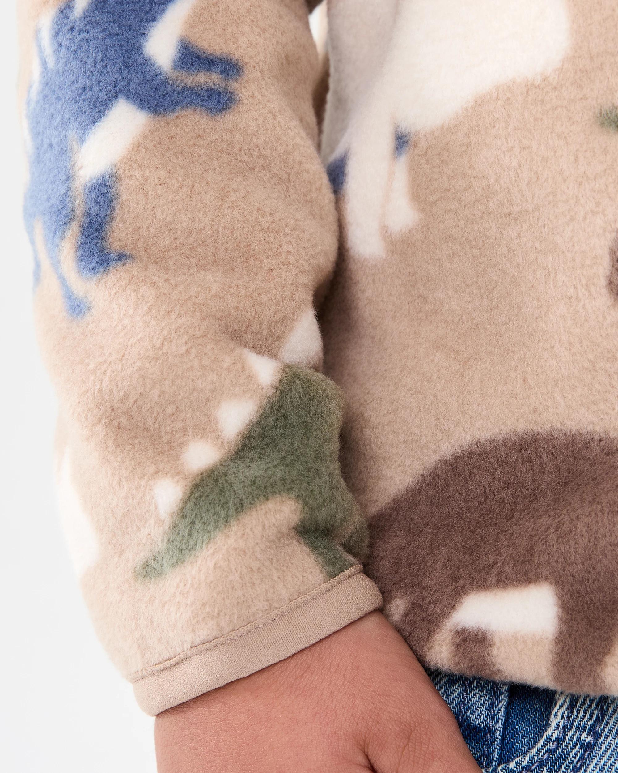 7 Polar Fleece Zip Through Jacket Brn Dino, 7 of 9