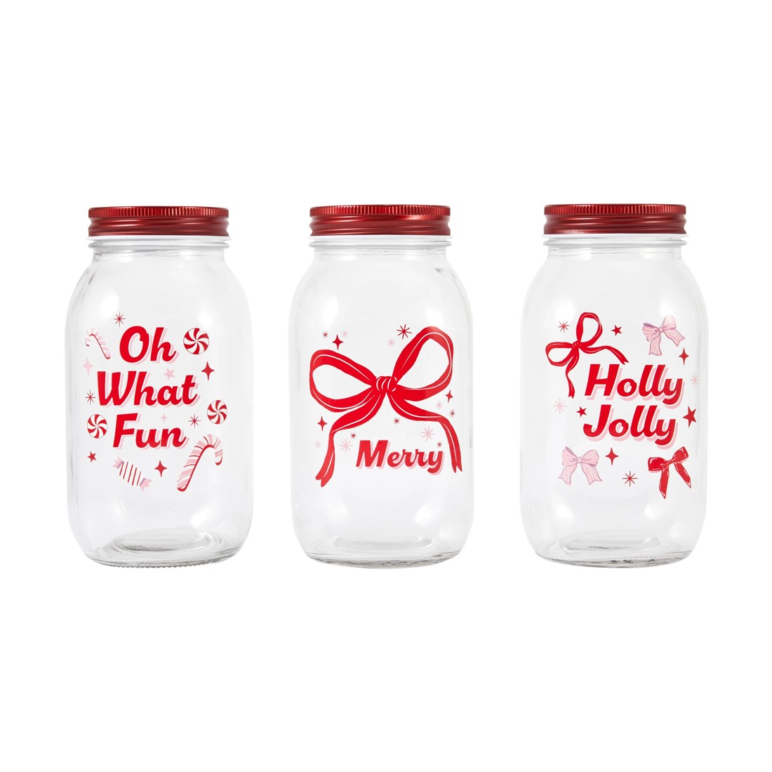 1 3 Pack 800ml Bow Jars, 1 of 5