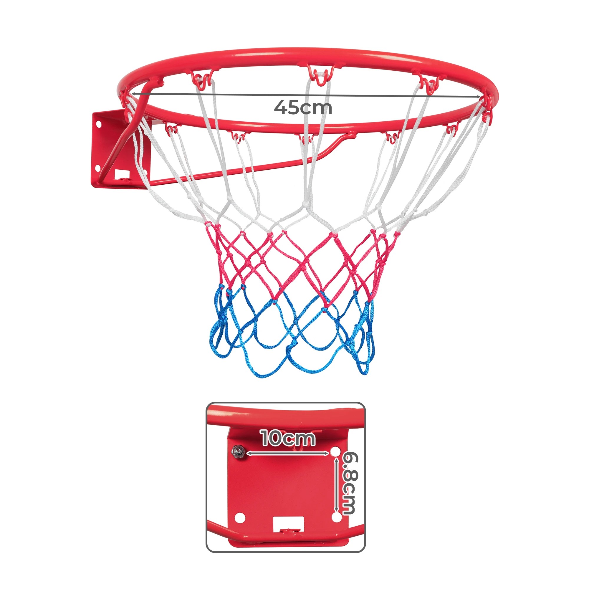 3 Centra Wall Mounted Basketball Ring Hoop -45cm, 3 of 7