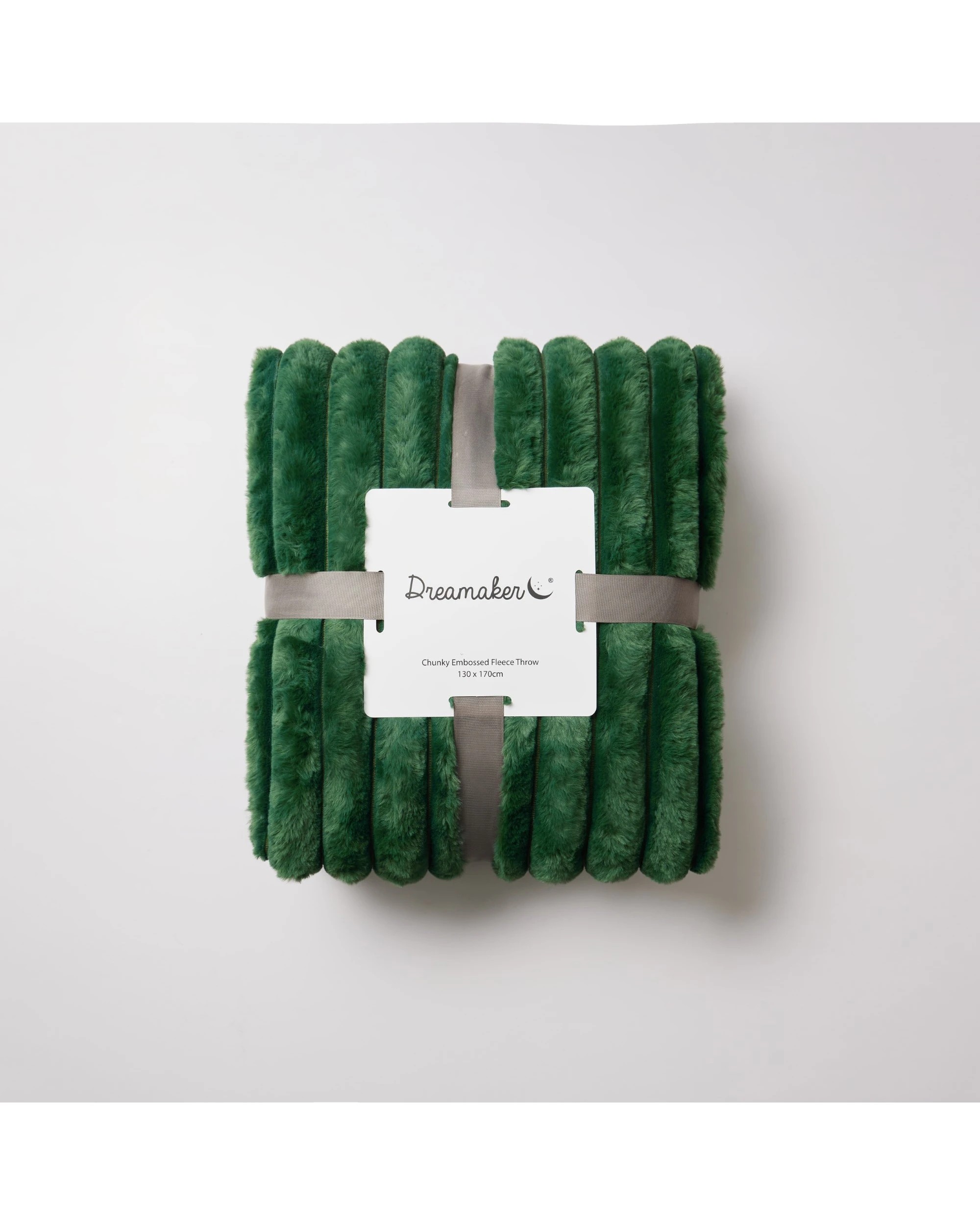 4 Dreamaker Chunky Embossed Fleece Throw 130x170cm - Emerald Green, 4 of 5