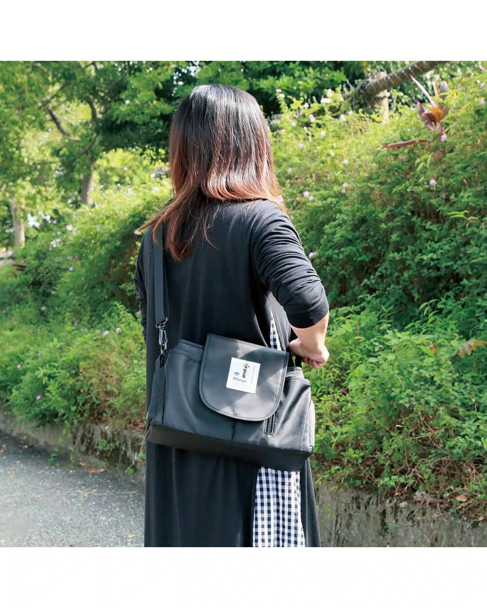 4 Ibiyaya Stroller Organiser Pet Travel Multi-Purpose Nylon Shoulder Bag - Black, 4 of 4