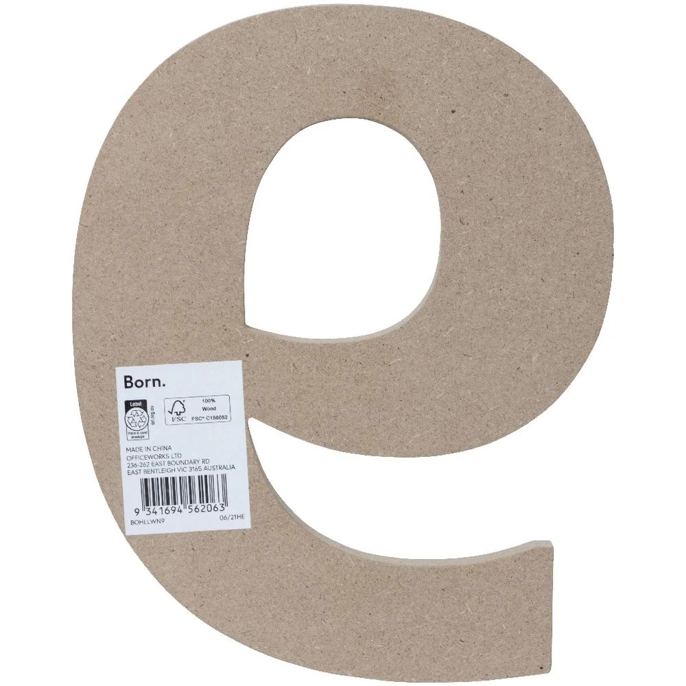 2 Born Wooden Number 9 20cm, 2 of 3