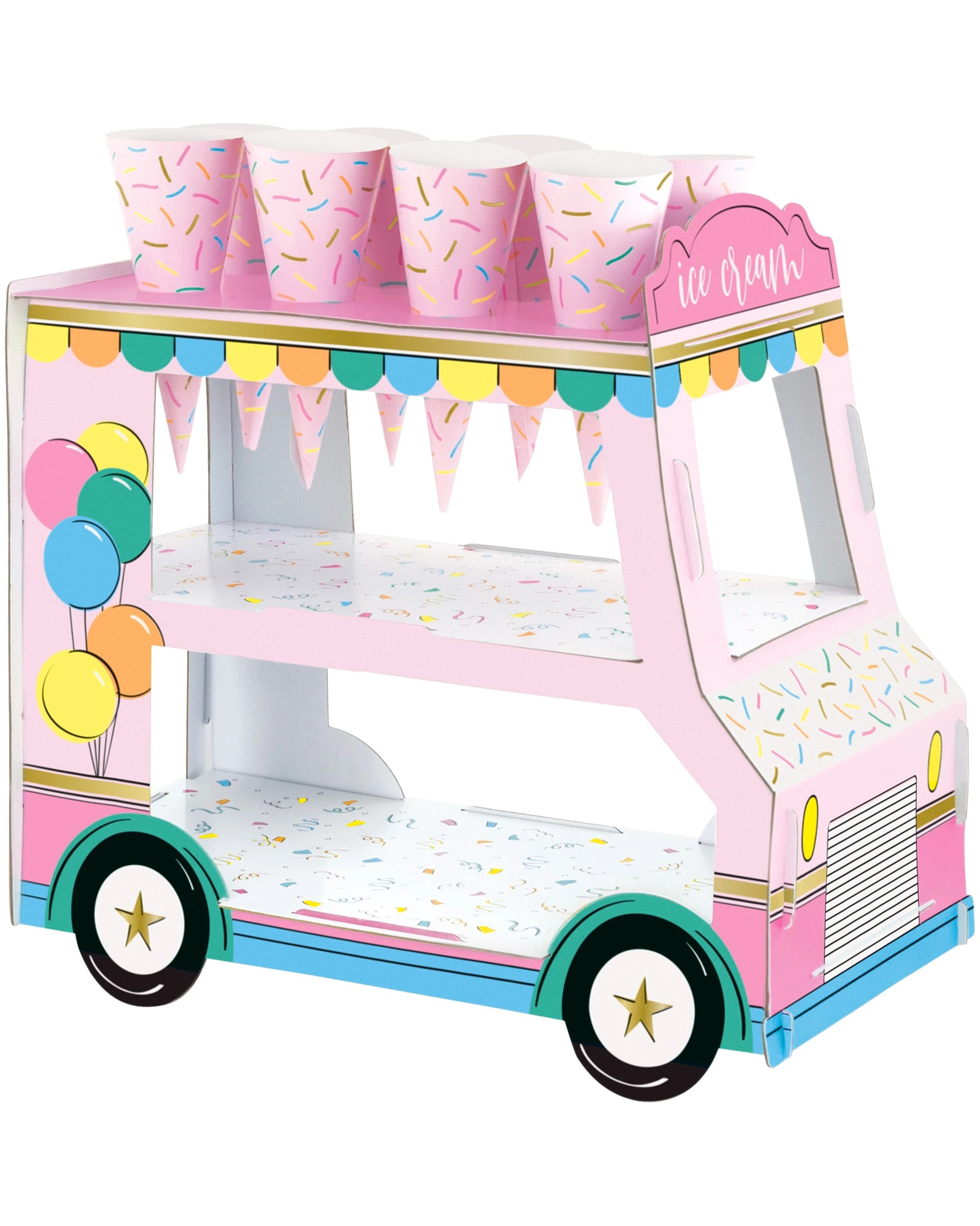 1 Unique Rainbow Birthday Sweets Ice Cream Van Treat Stand, 1 of 3