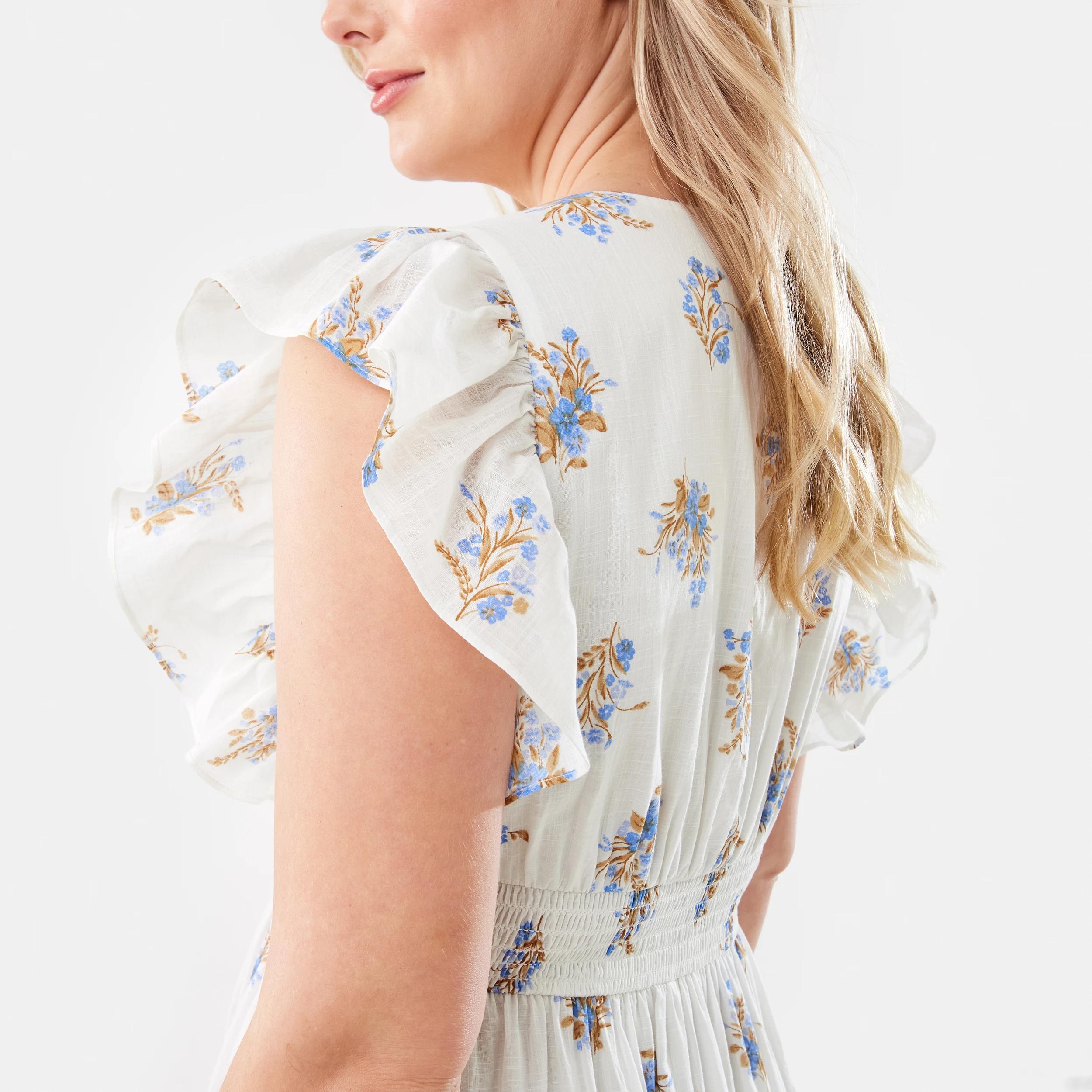 6 Sleeveless Flutter Tie Detail Midi Dress Bunches, 6 of 10