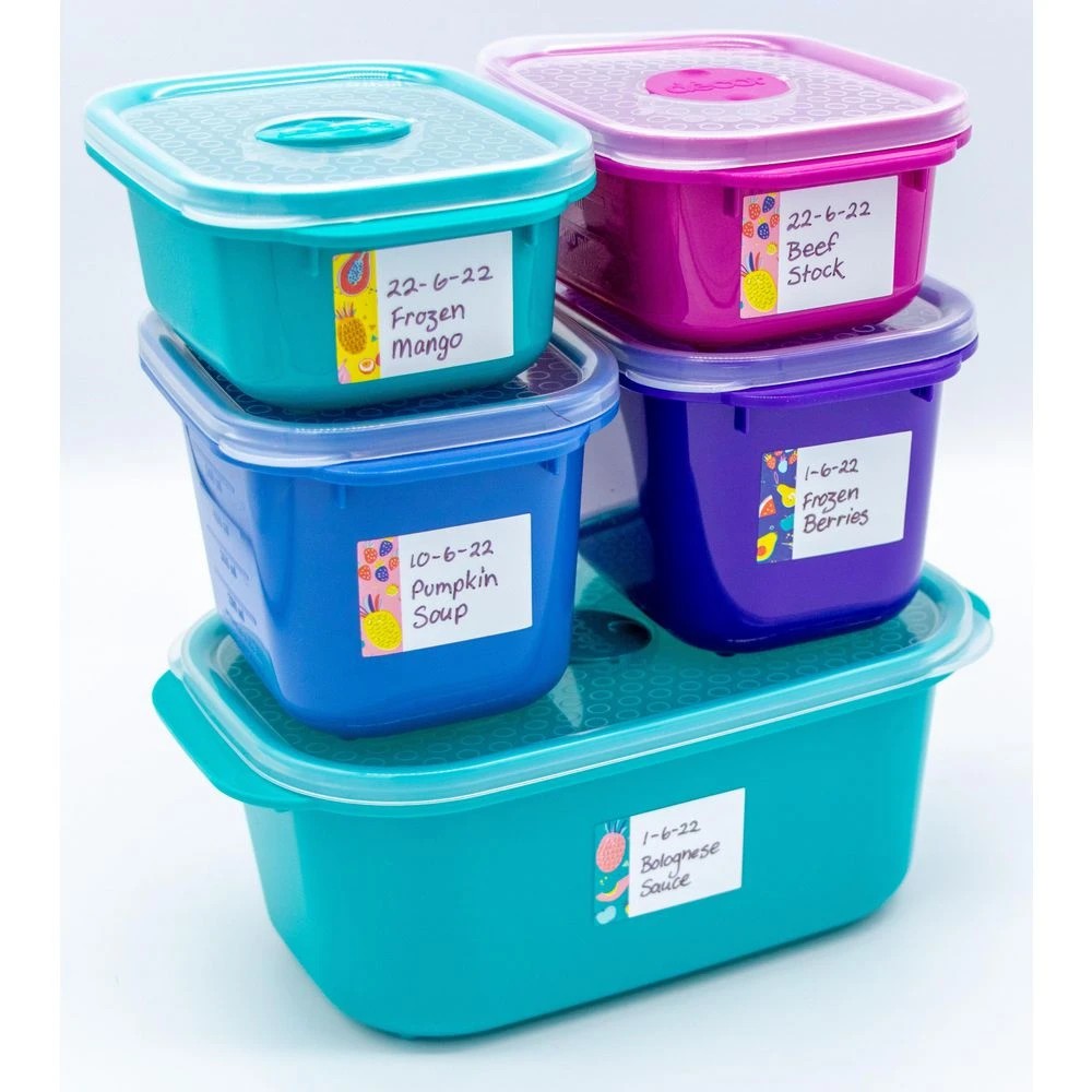 4 Avery 8UP Freezer-Safe Kitchen & Pantry Labels Blue 5 Sheets, 4 of 6