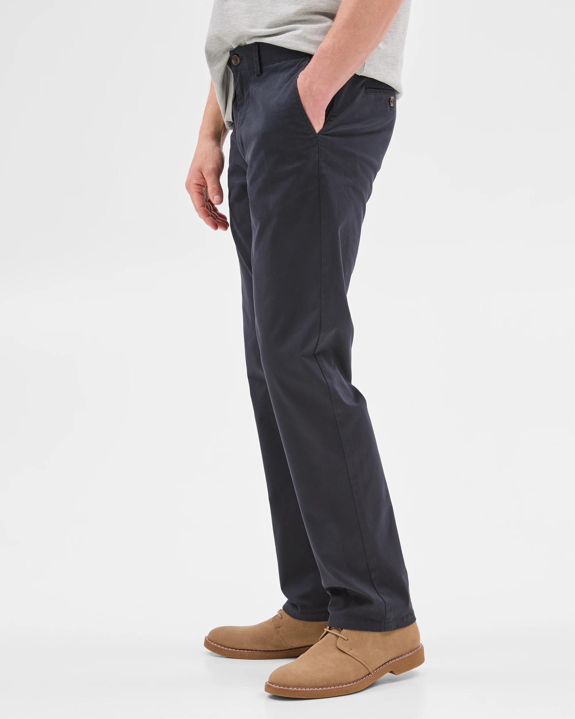 3 Target Australian Cotton Rich Straight Chino Pants NAVY, 3 of 5