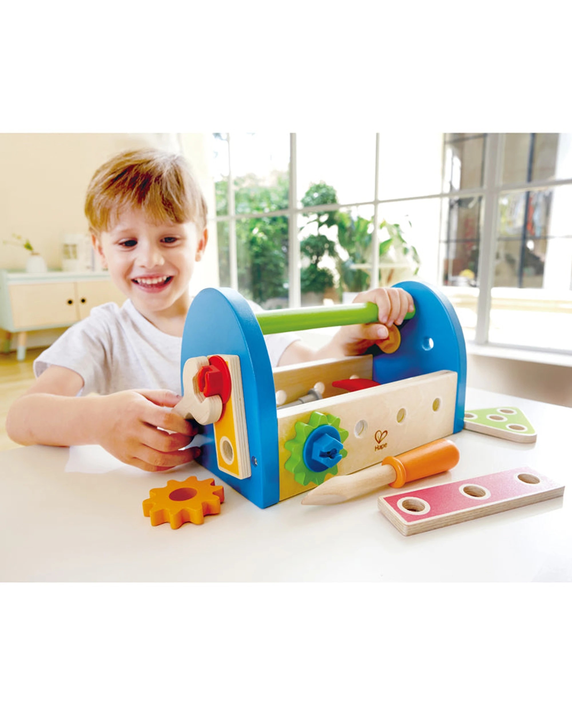 3 Hape Fix-It Tool Box Wooden Tool Set Nuts Bolts Tools Kids Play Set - Multi, 3 of 3