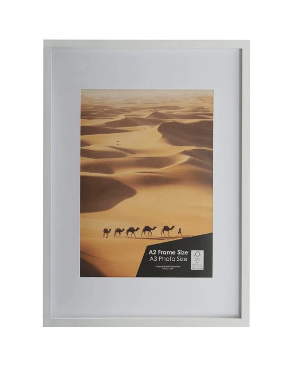 Sahara A2 with A3 Opening Poster Frame White